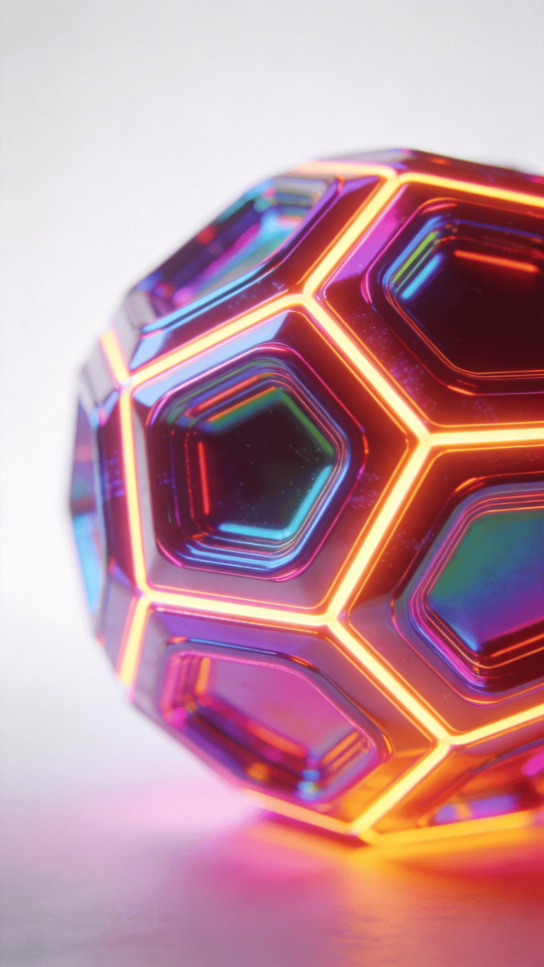 Dodecahedron — Neon-Lit Surreal Study
