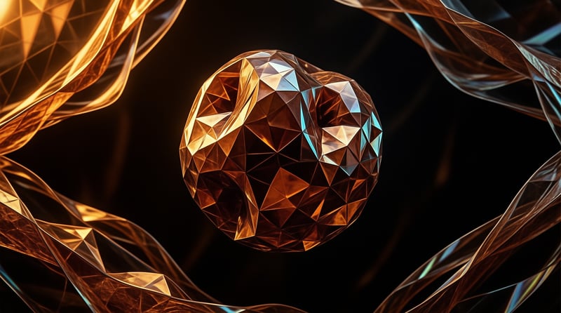 Low Poly Amber Sphere