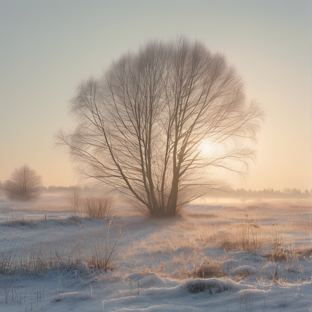 Winter Sunrise Scene