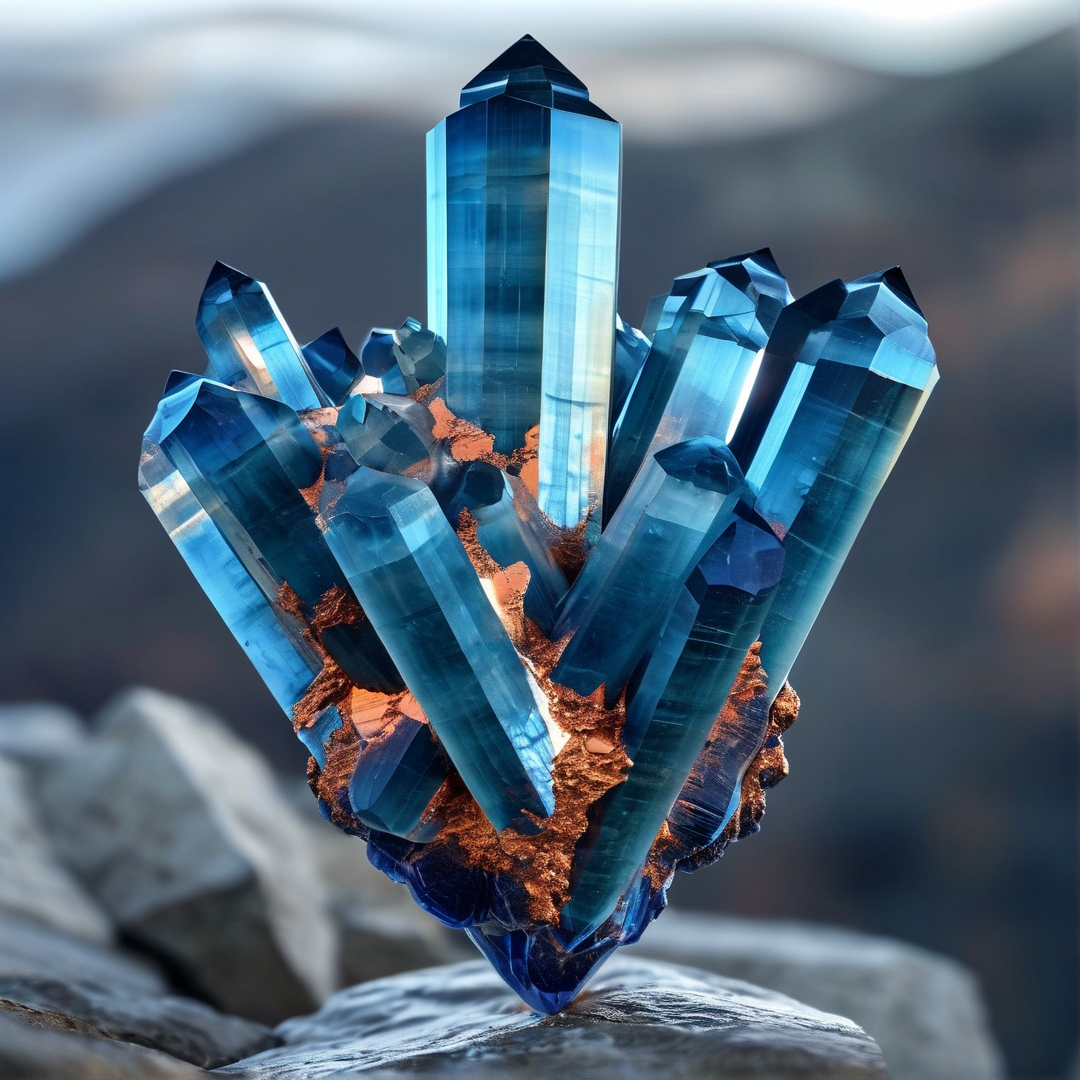 Blue Crystal Cluster