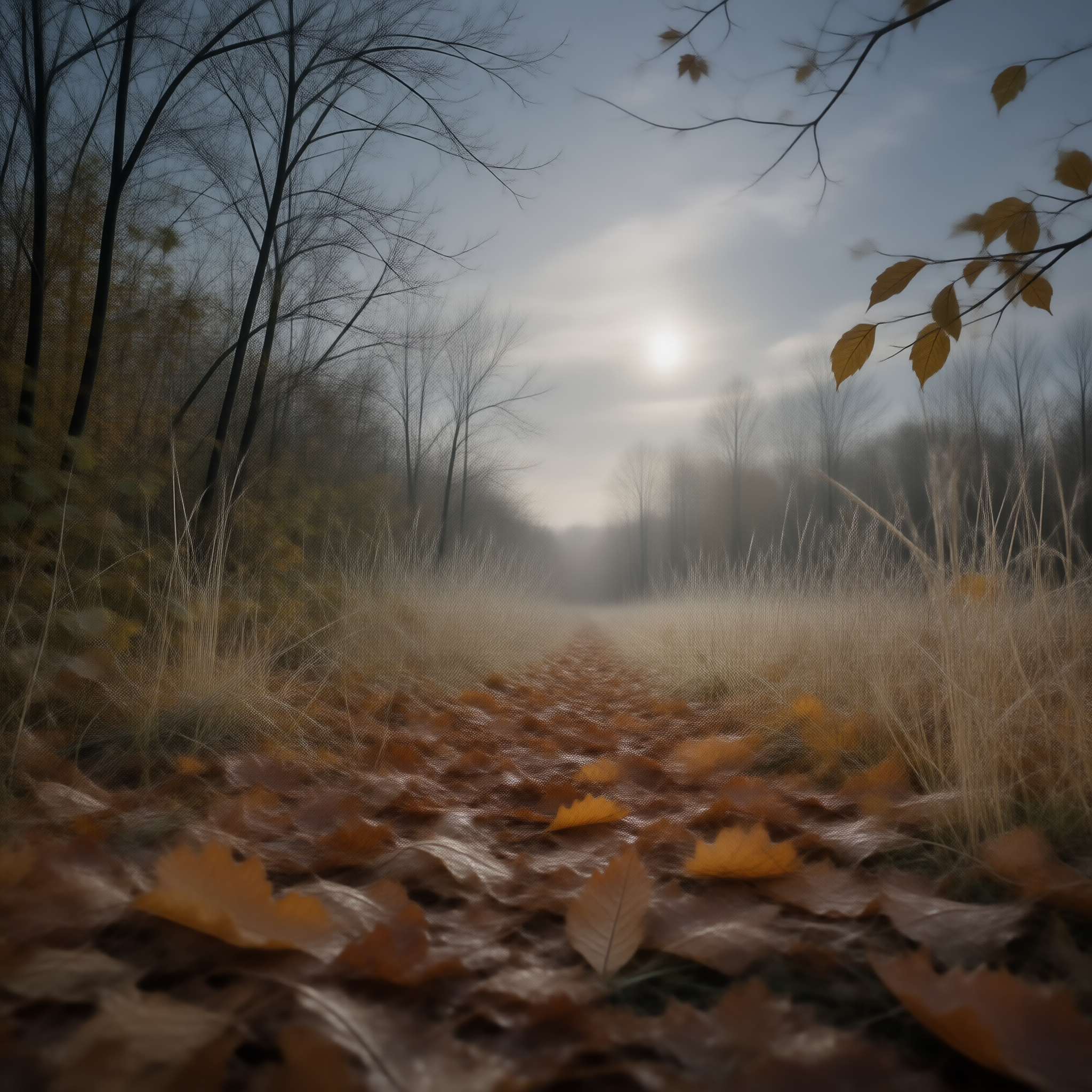 Misty Autumn Forest Path