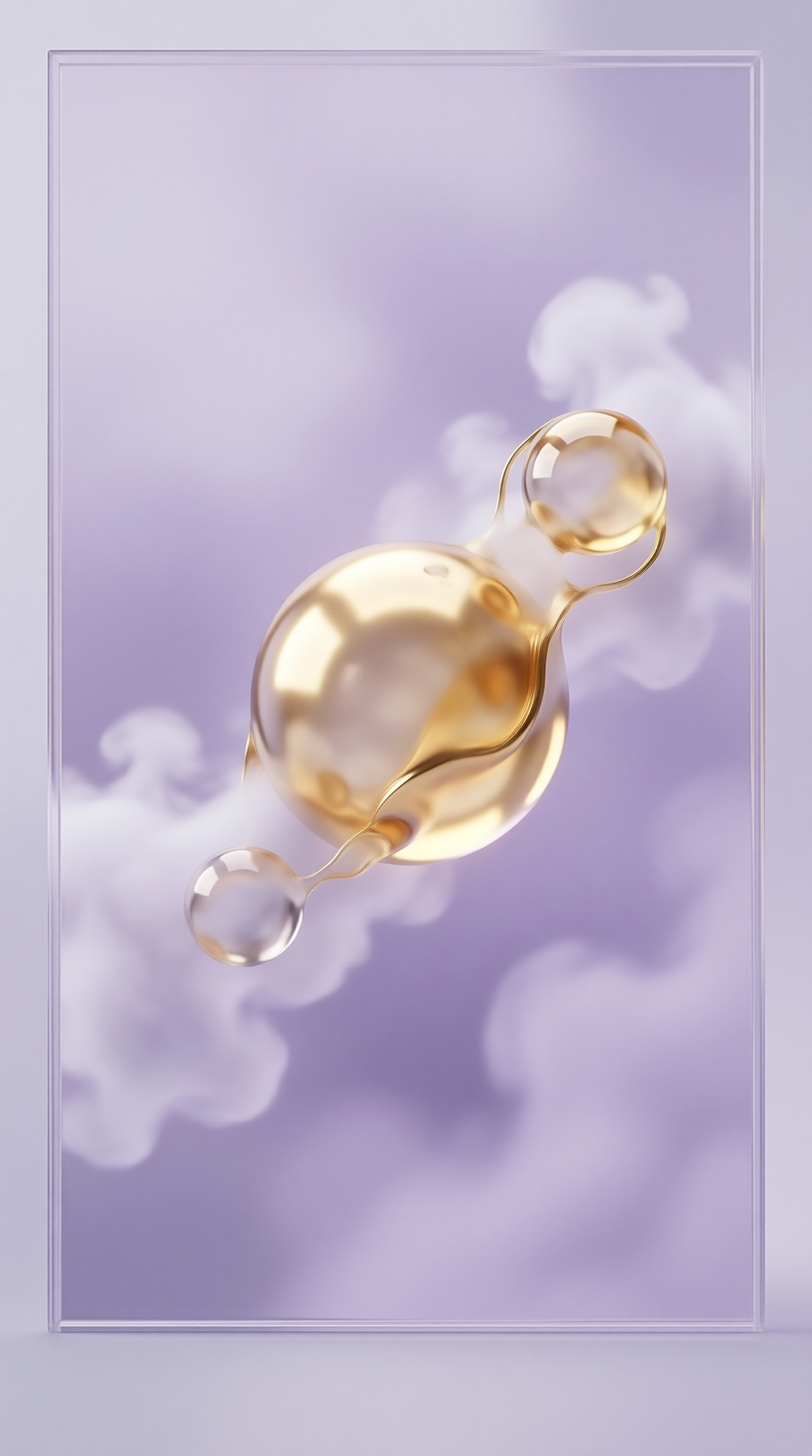 Golden Liquid Sphere with Bubbles