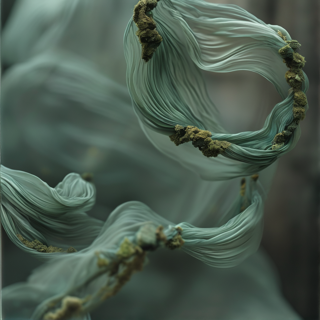 Teal Flowing Strands
