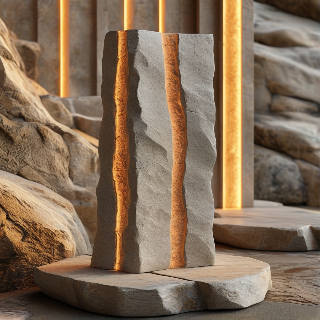 Glowing Stone Sculpture