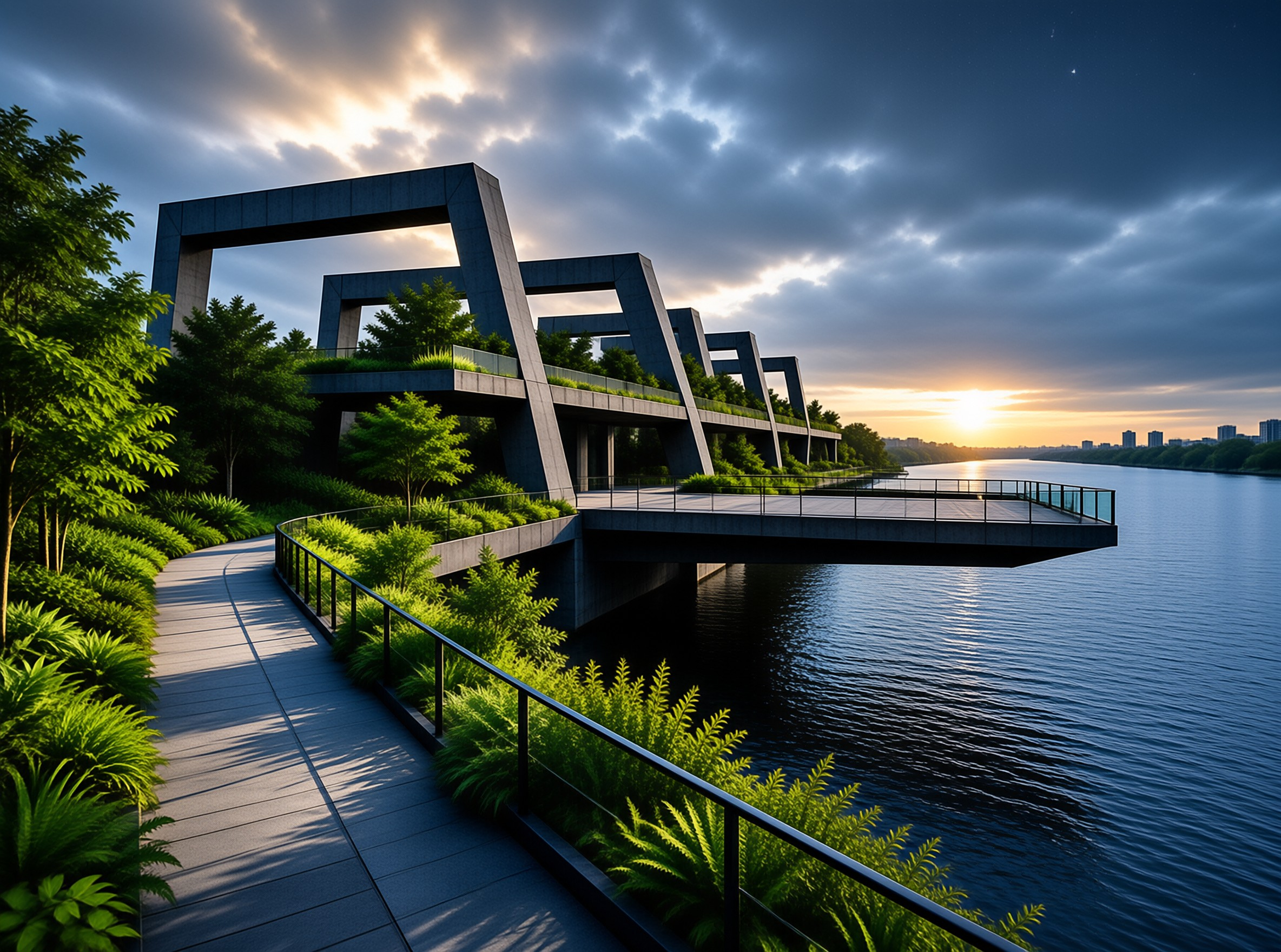 Waterside Pavilion in Golden Hour