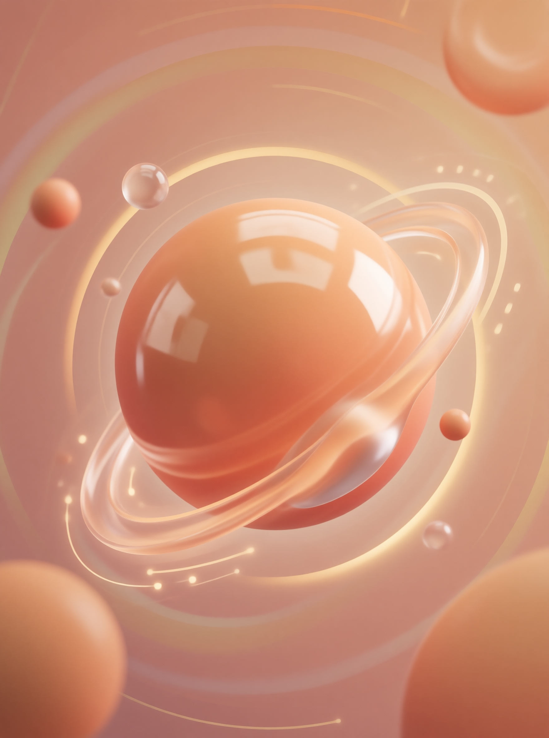 Glossy Peach Planet