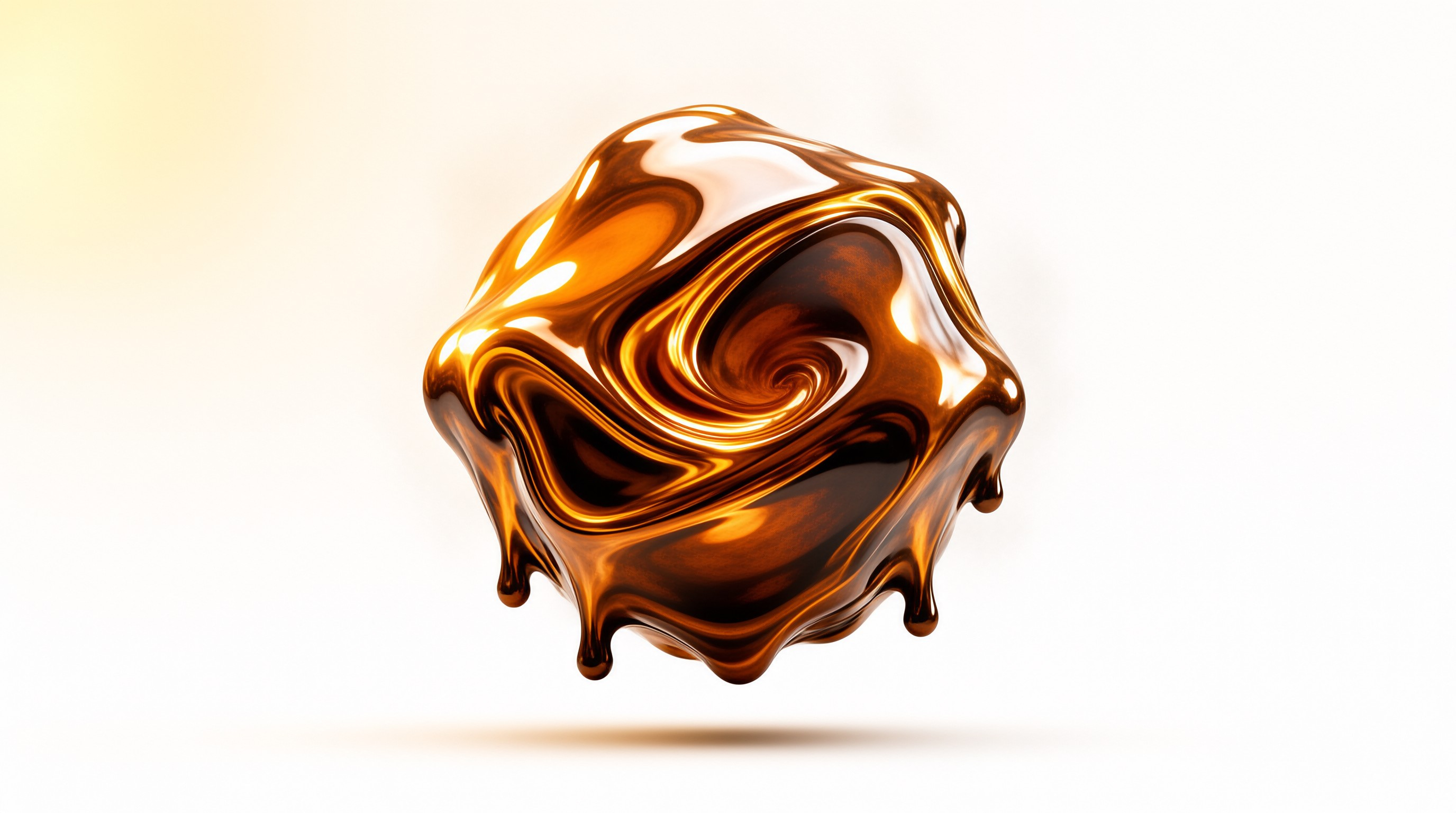 Glossy Amber Liquid Form