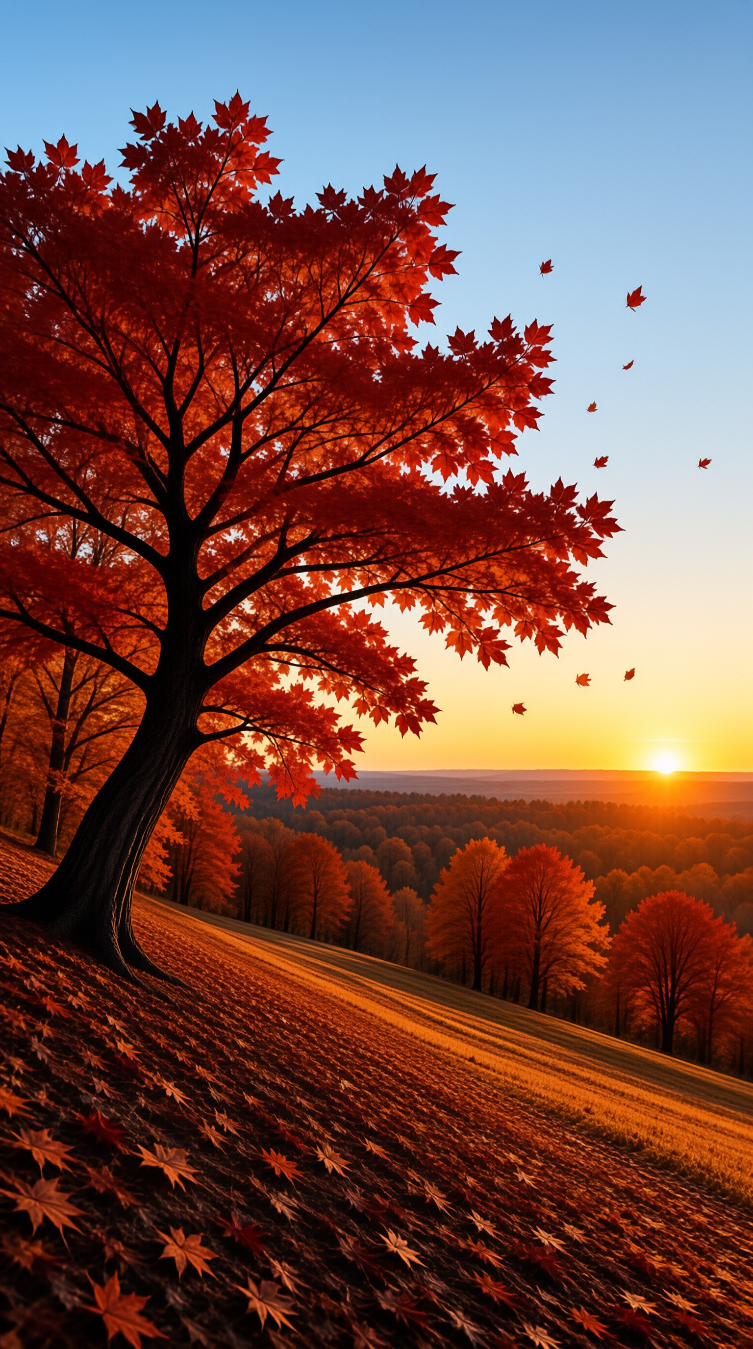 Autumn Tree at Golden Hour