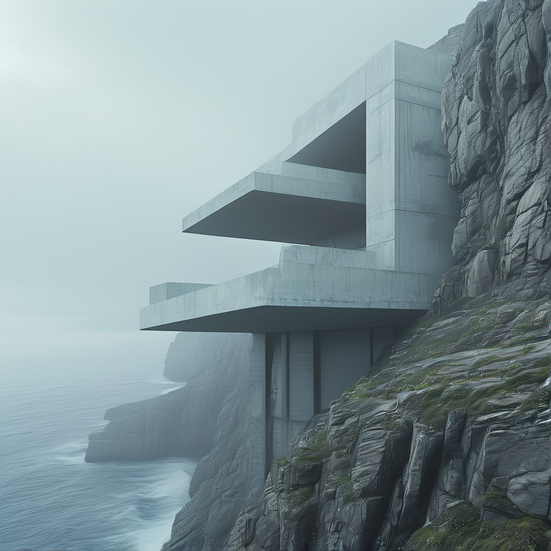 Cliffside Concrete Architecture