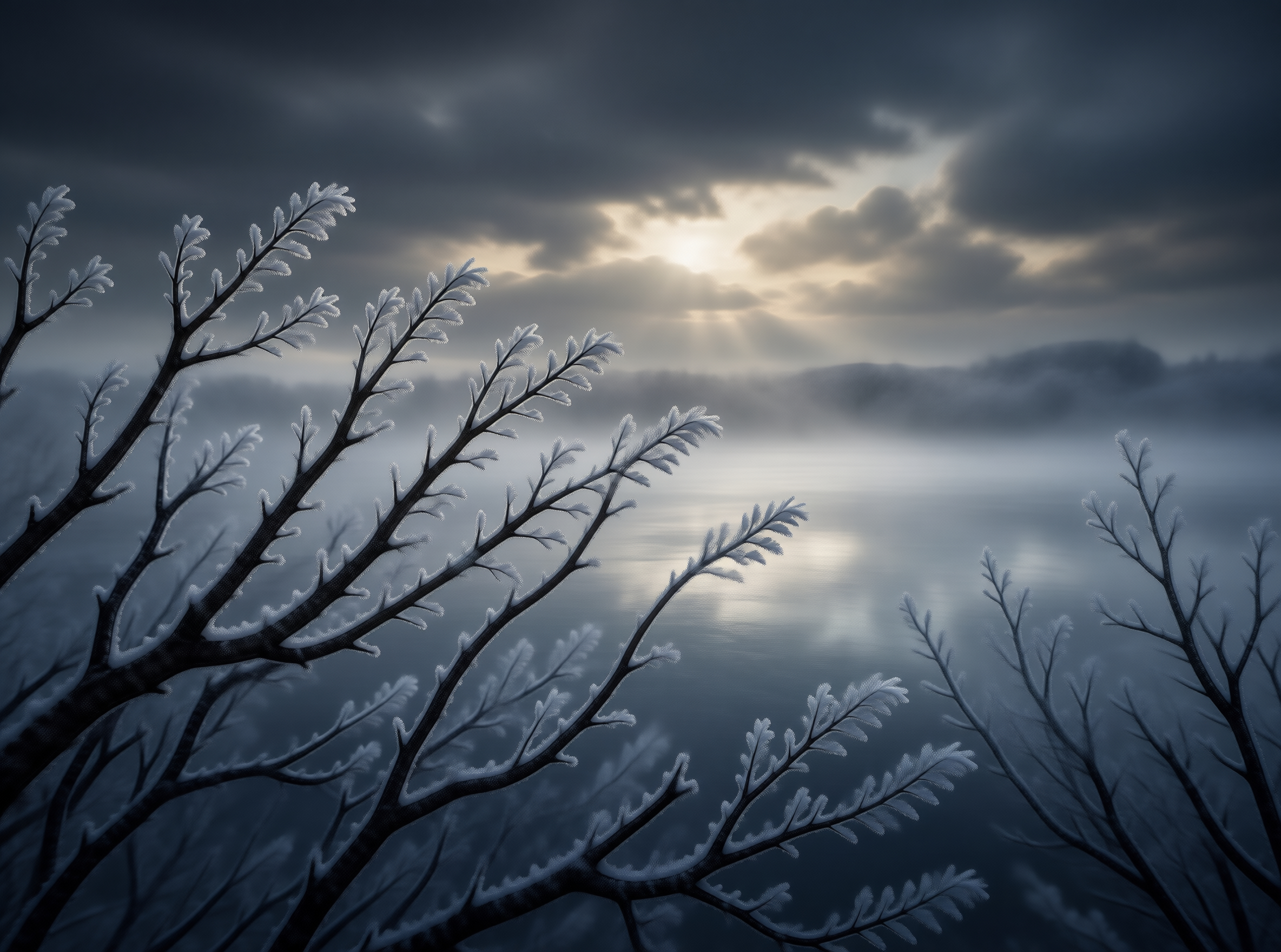 Frosted Branches at Dawn