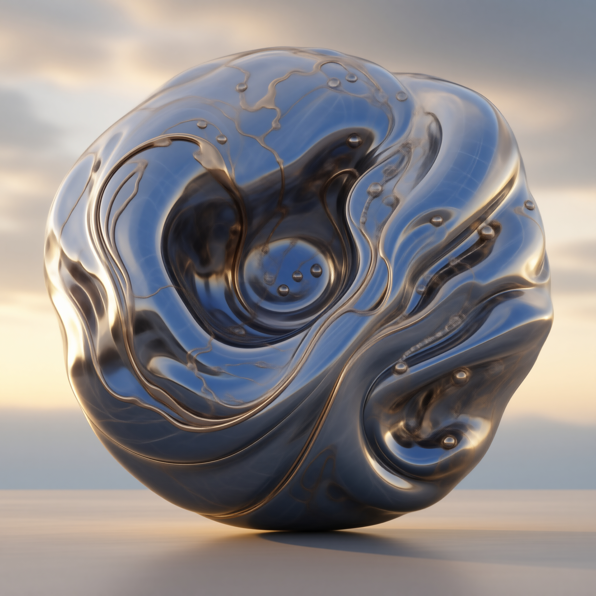 Abstract Metallic Sculpture
