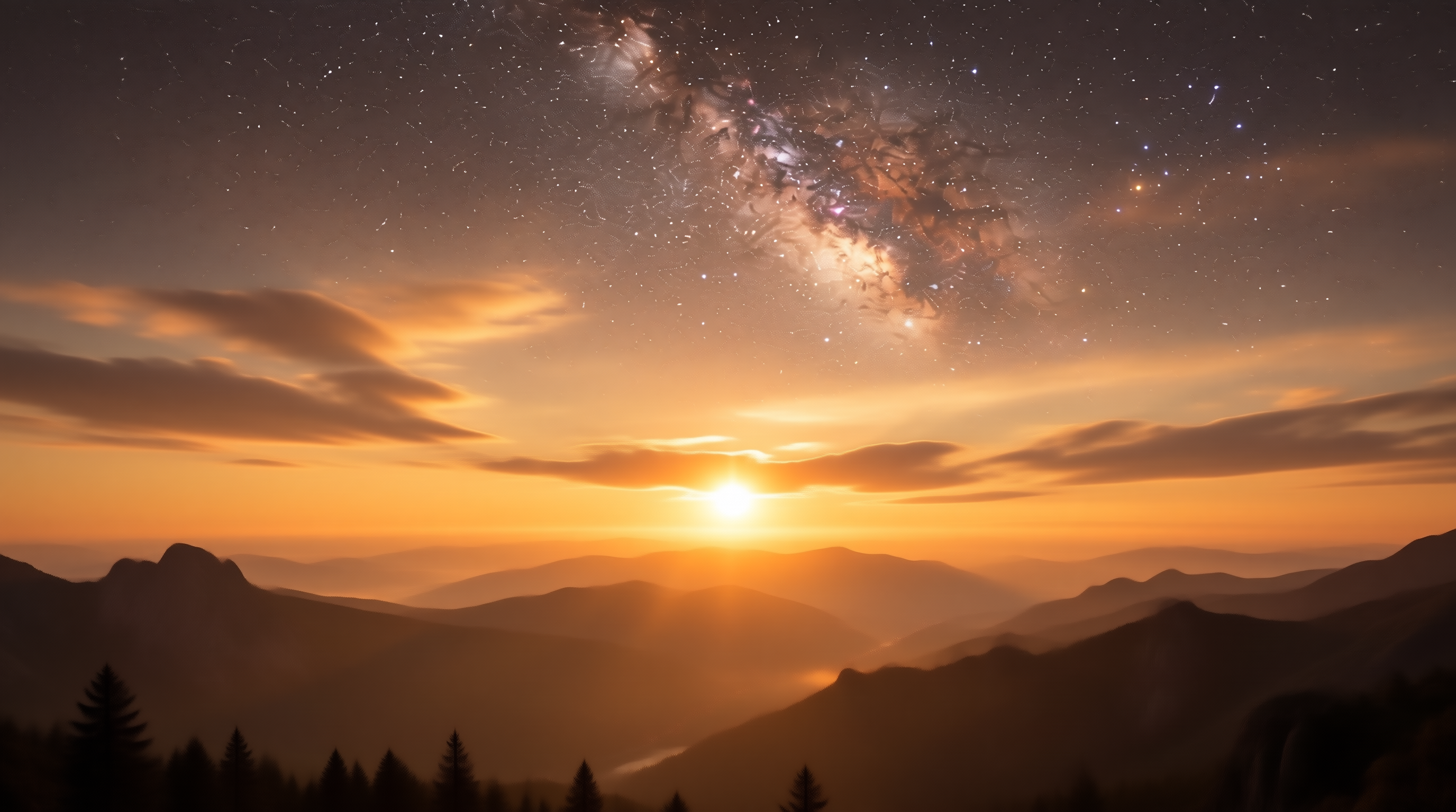 Milky Way at Sunset