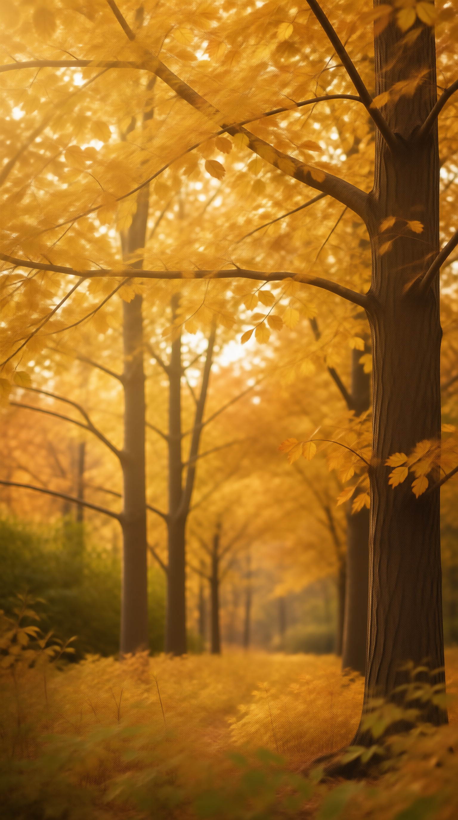 Golden Autumn Forest