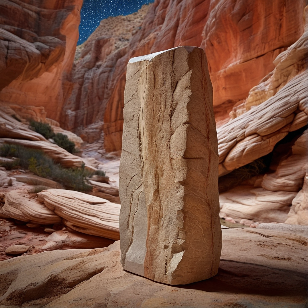 Stone Monolith in Canyon