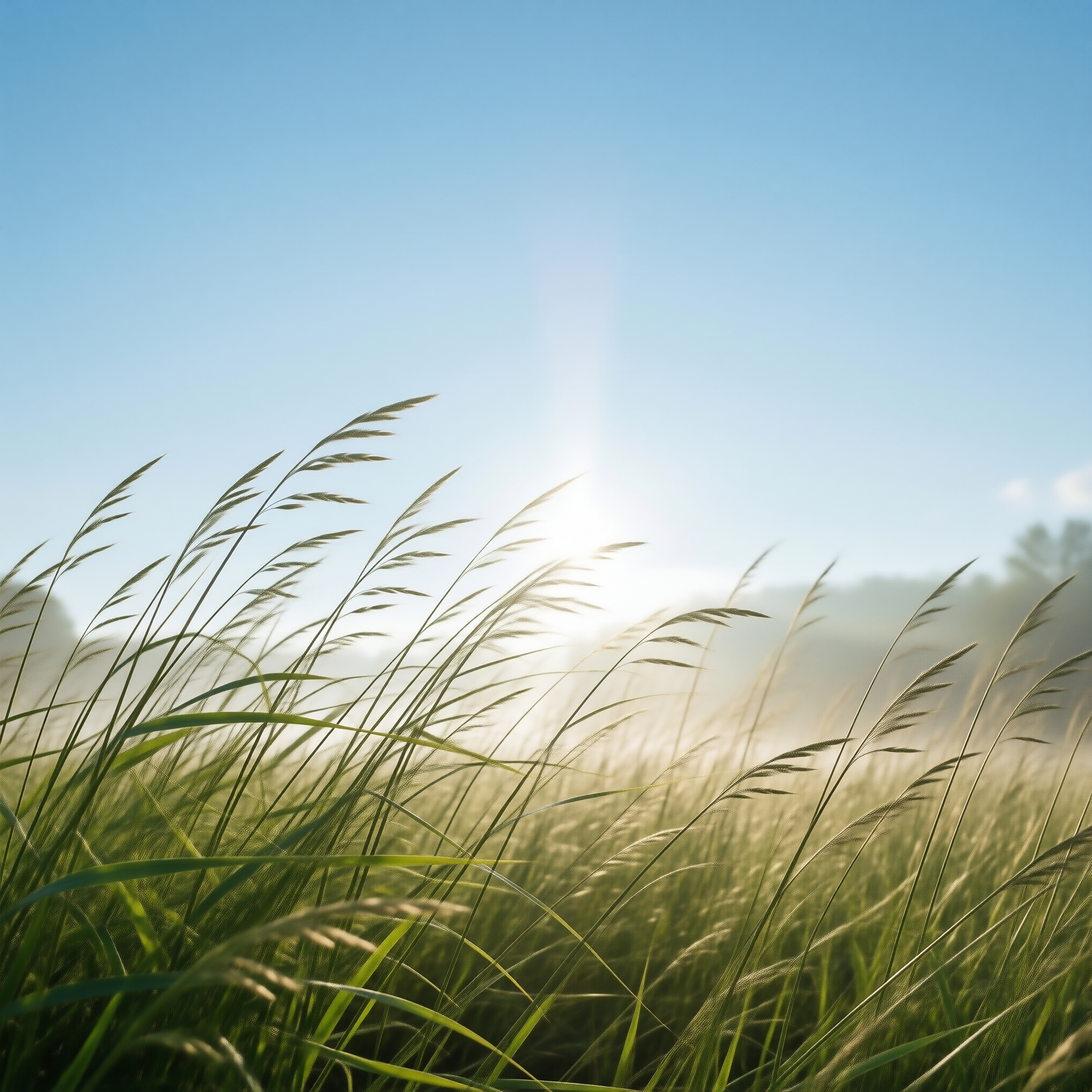 Sunlit Wildgrass Field