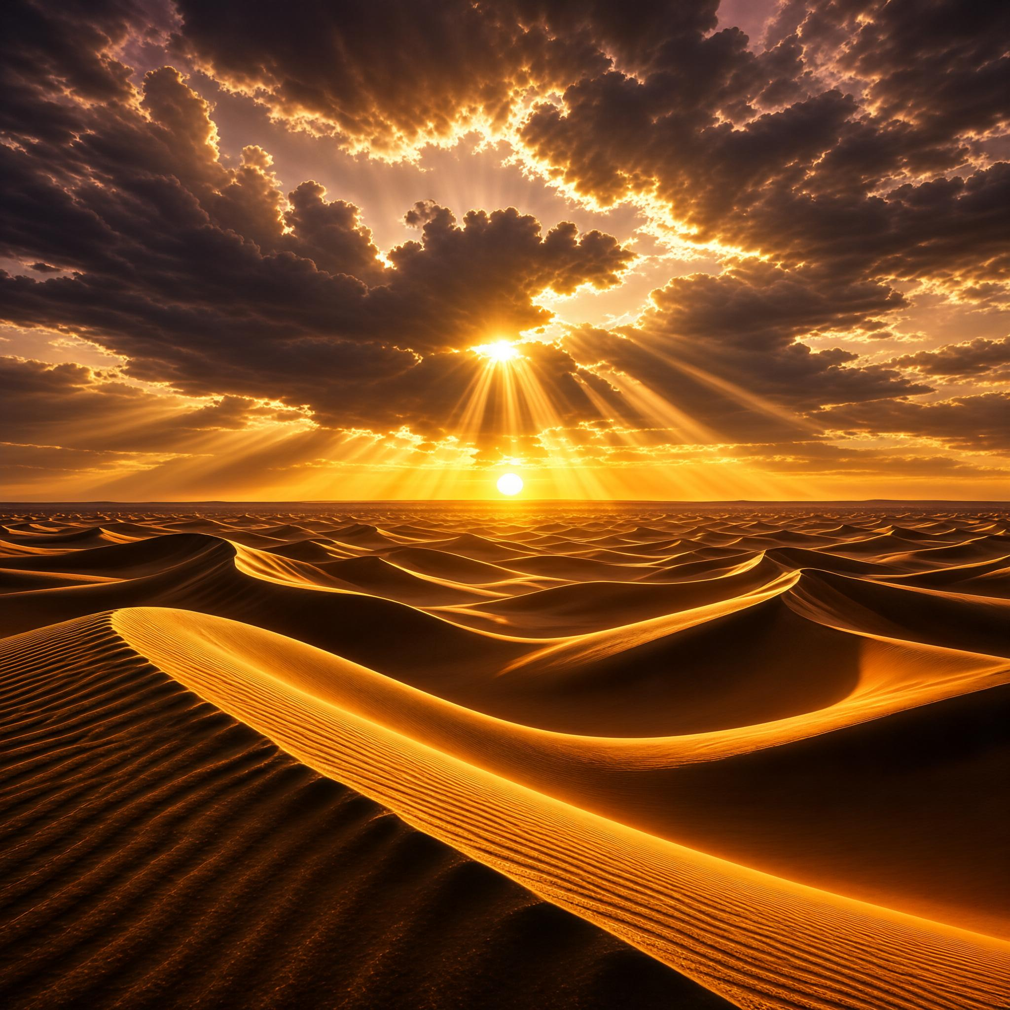 Golden Desert Sunset