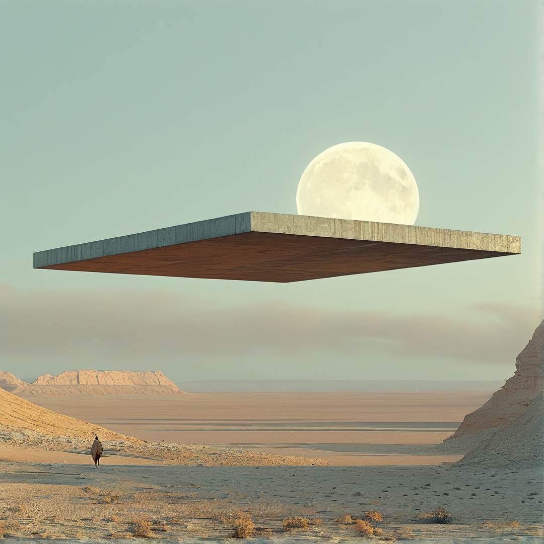 Surreal Desert Moon Slab