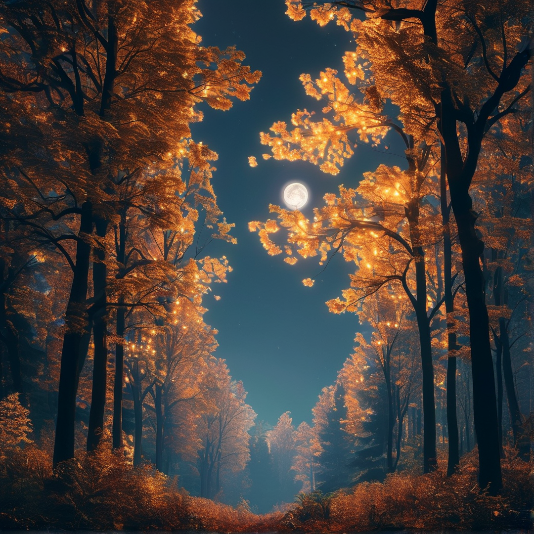 Magical Moonlit Woods