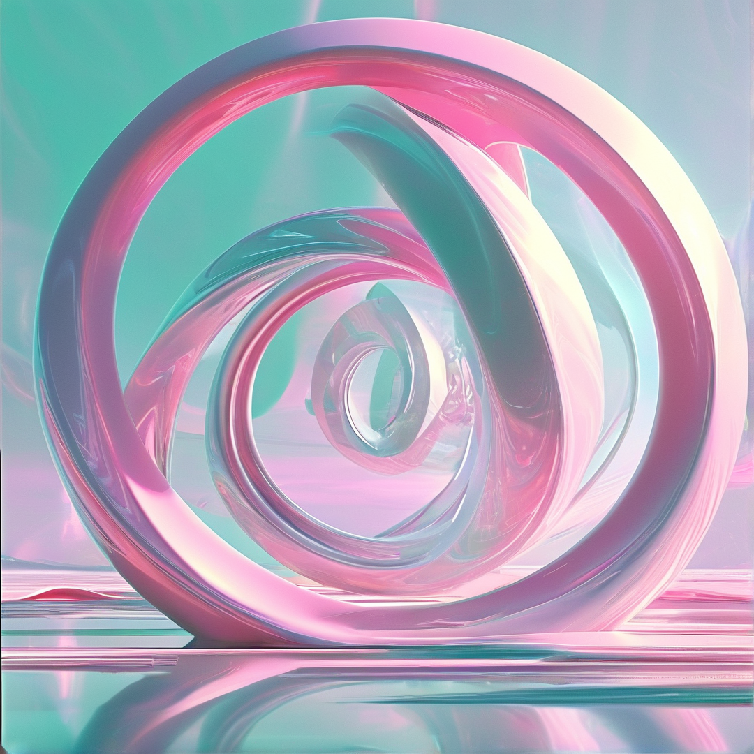 Pastel Spiral Sculpture