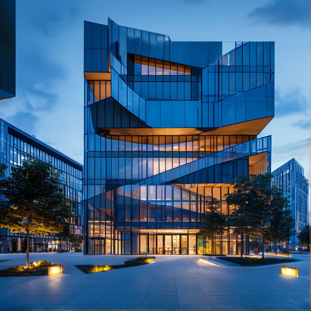 Twisted Glass Office Tower
