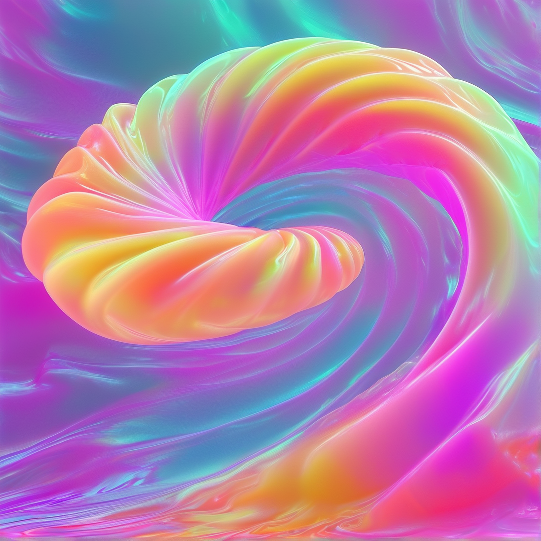 Abstract Neon Swirl