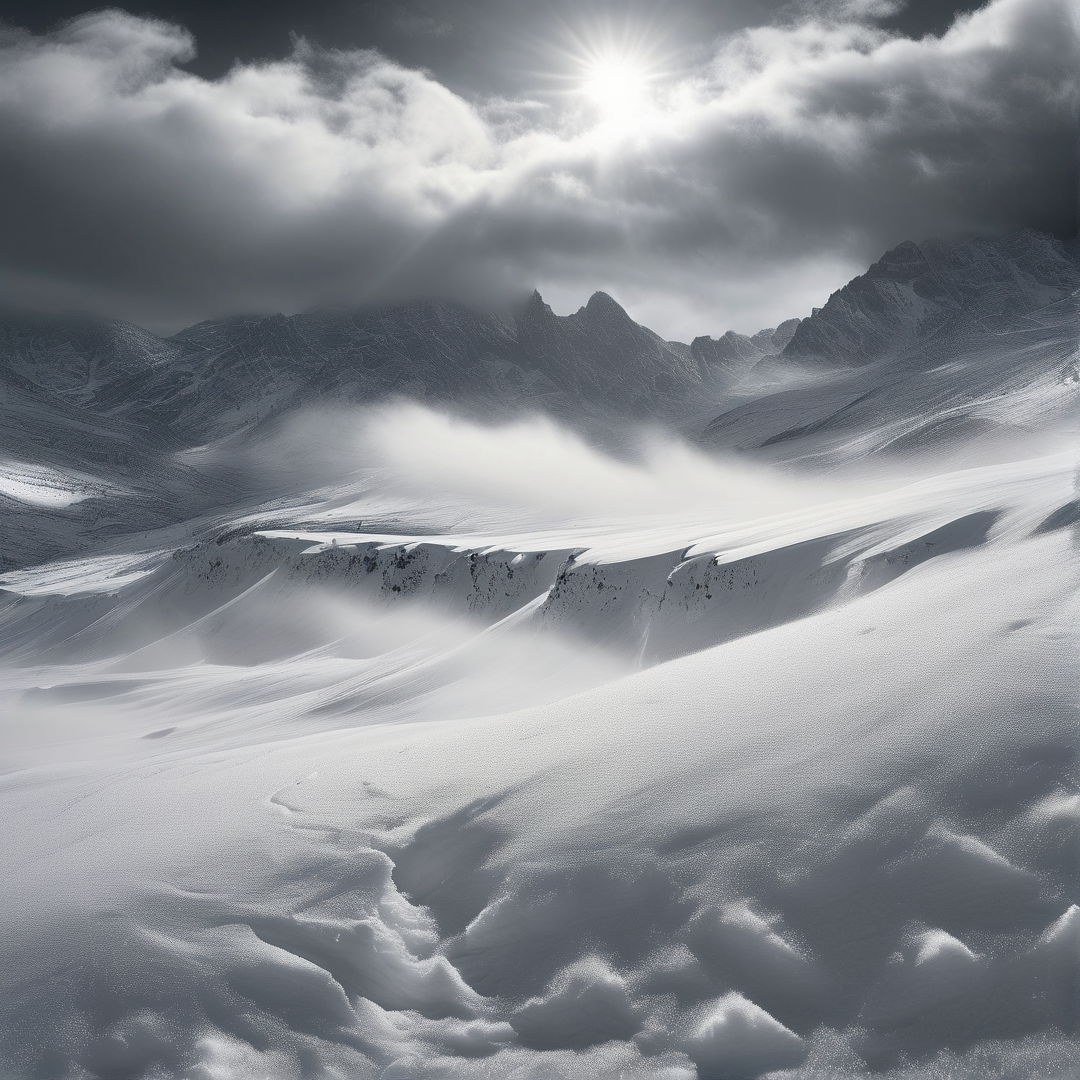 Black and White Snow Peaks