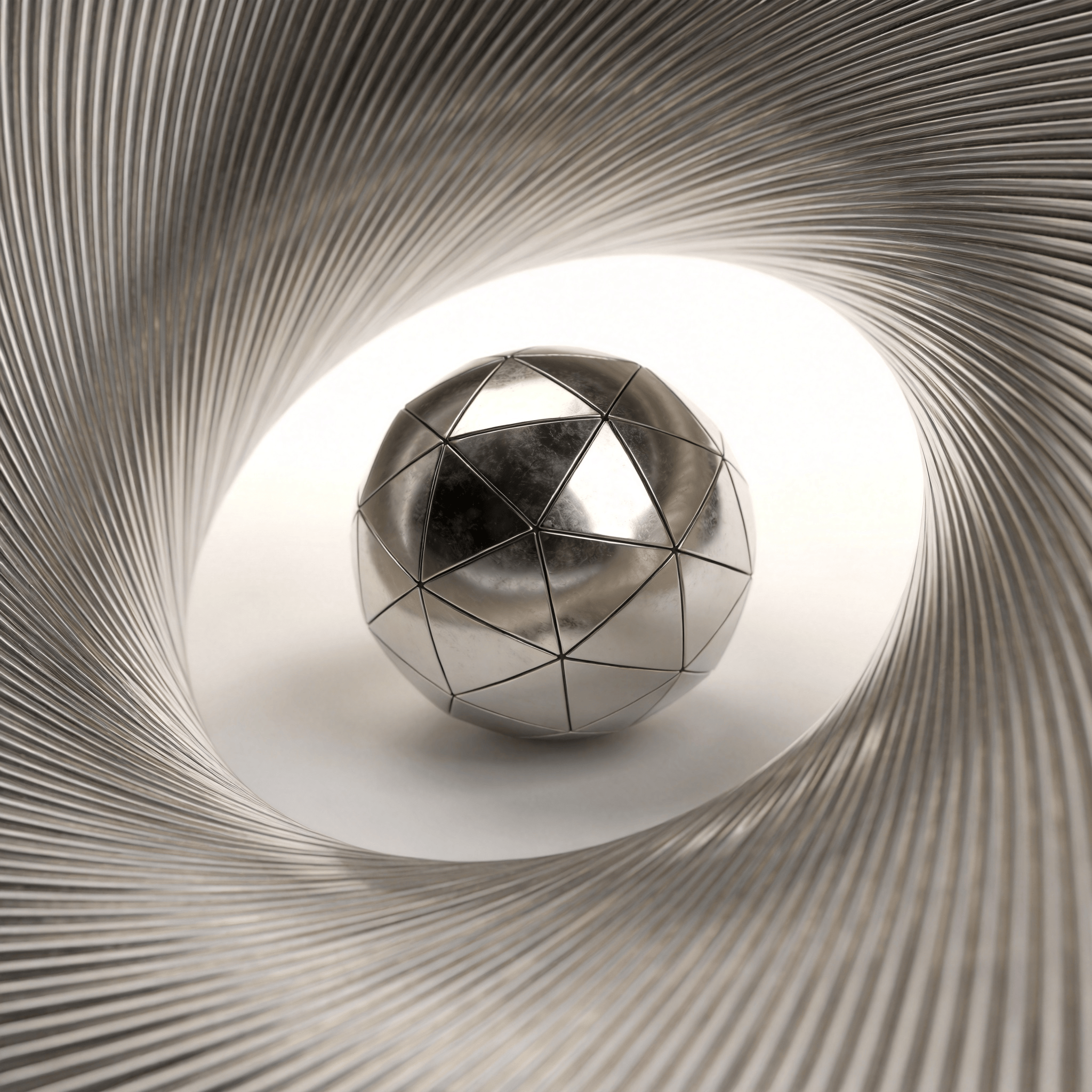 Metallic Geometric Sphere