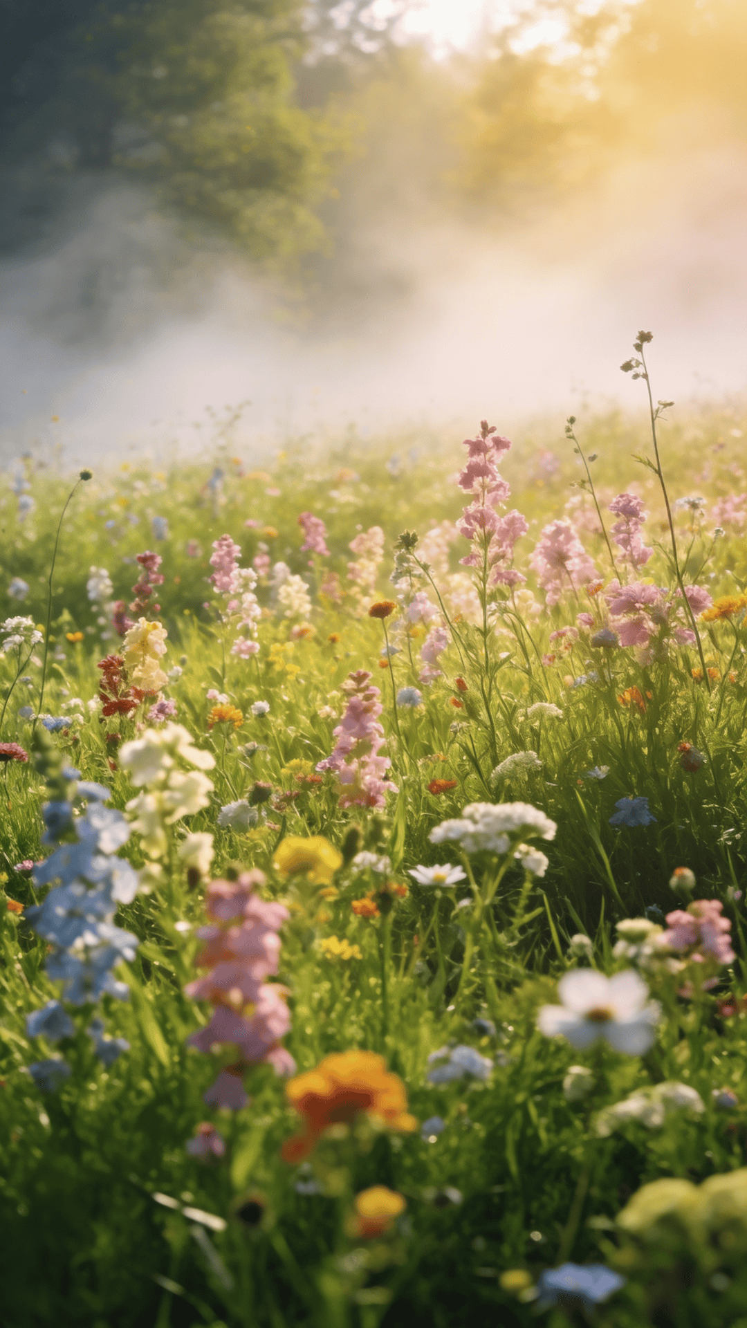 Soft Pastel Spring Landscape