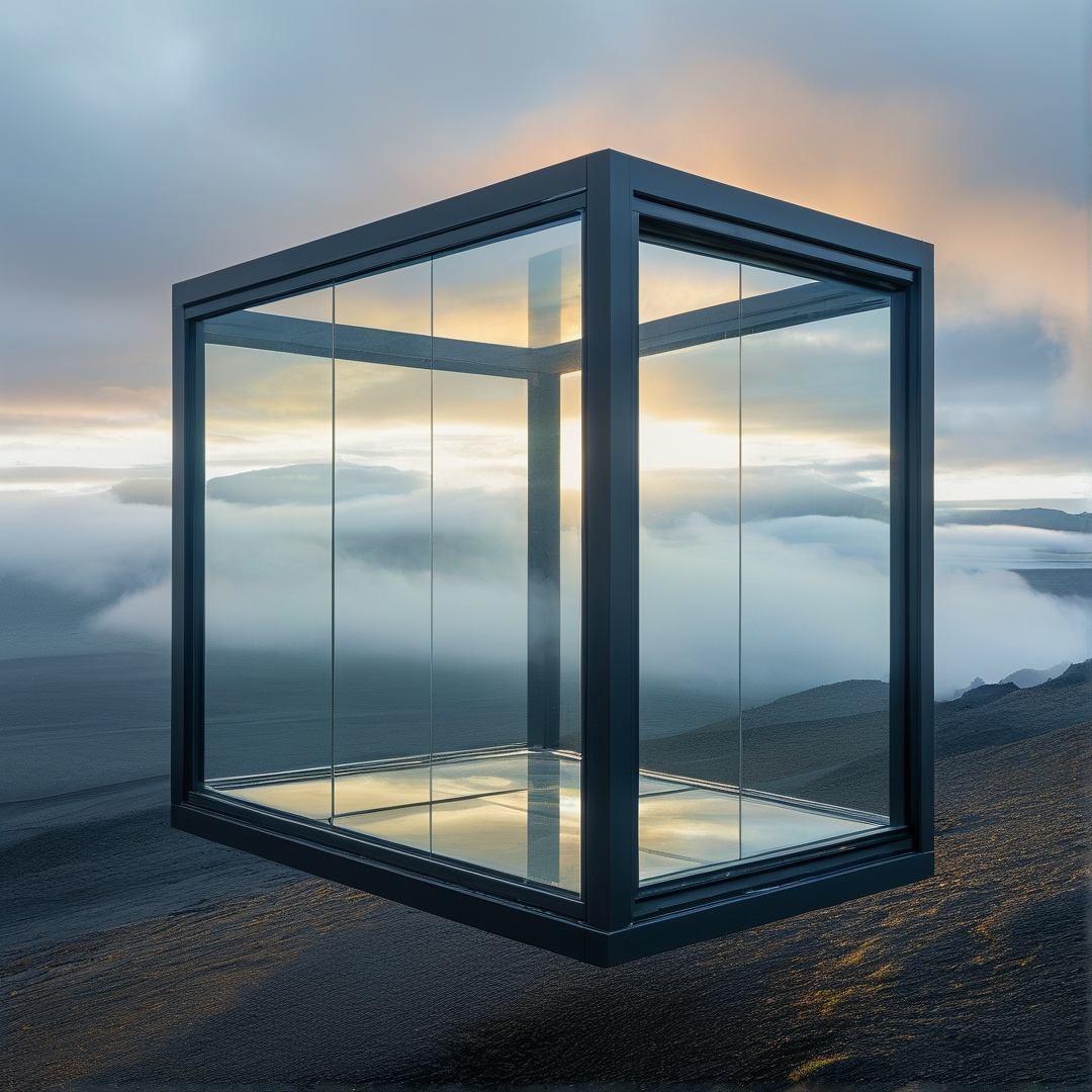 Suspended Glass Cube