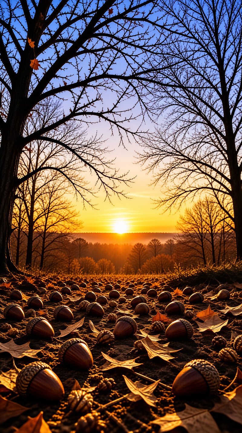 Autumn Forest at Sunset