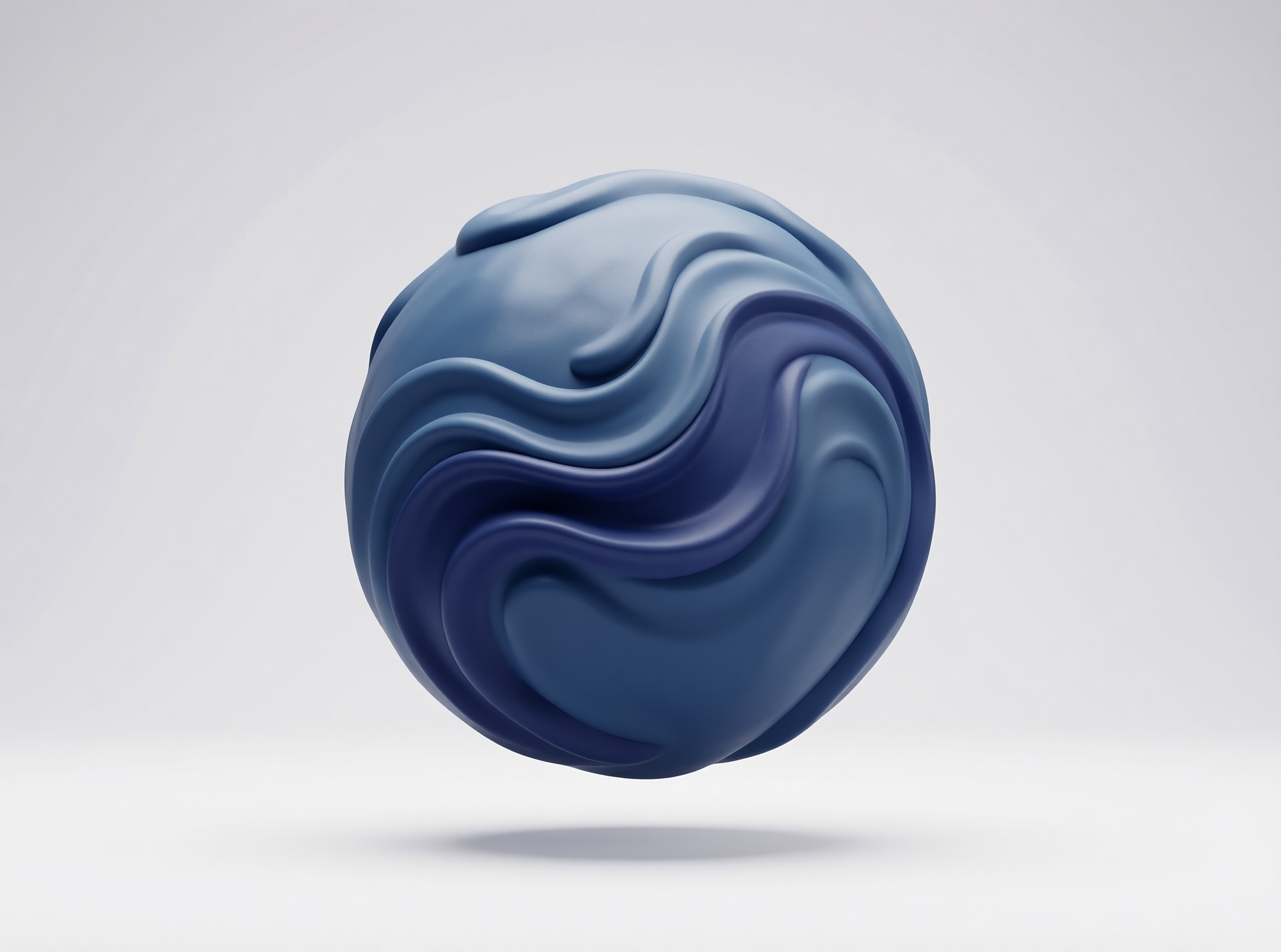 Abstract Blue Wave Sphere