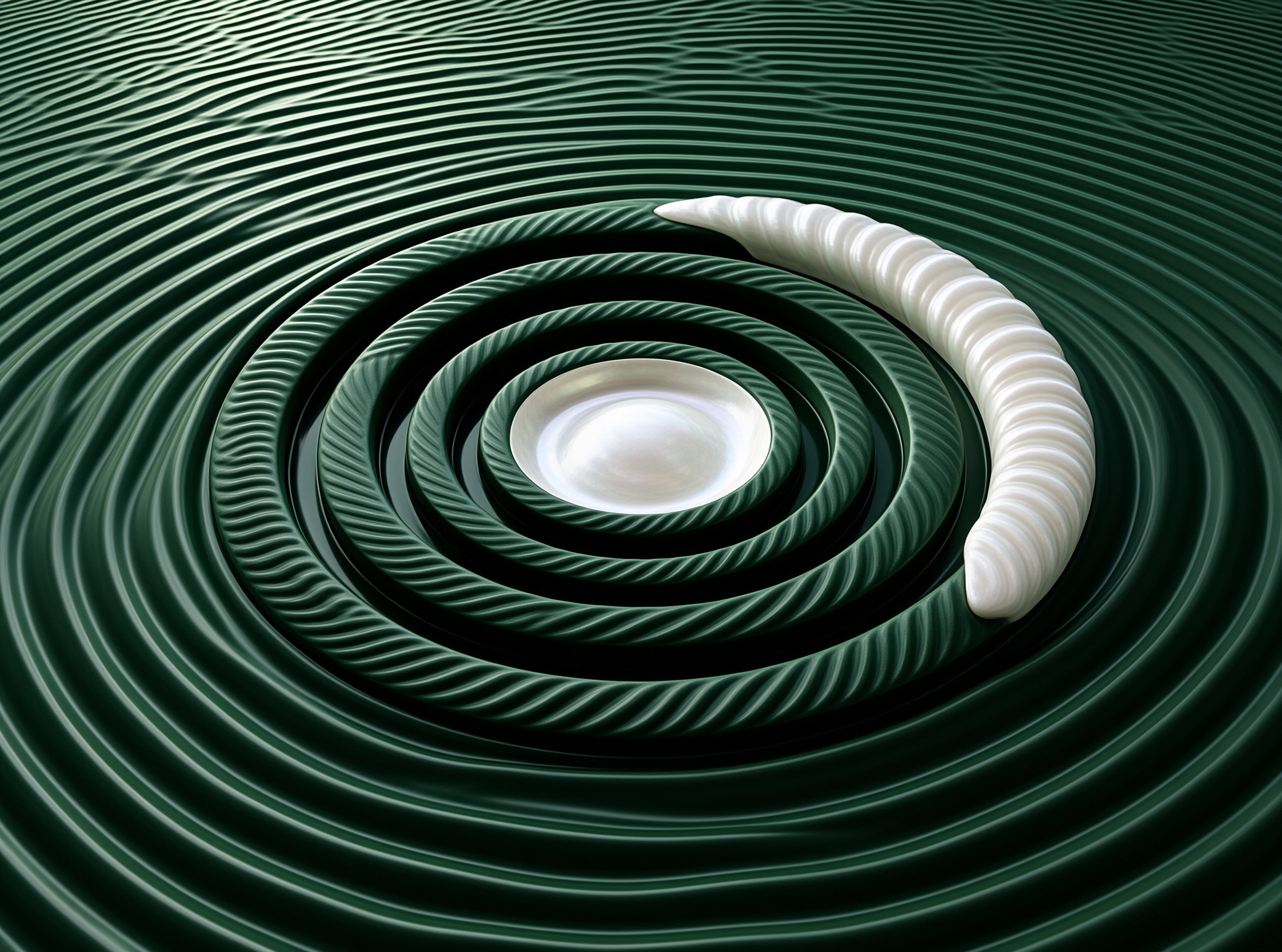 Green Spiral Pearl Scene