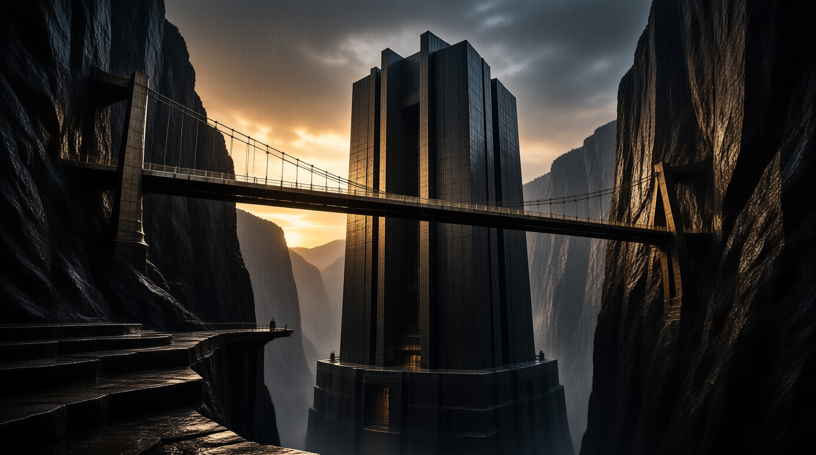Futuristic Canyon Monolith