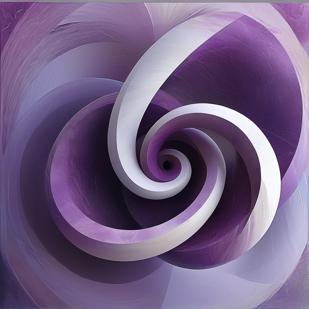 Amethyst Ribbon Spiral — Painterly Study