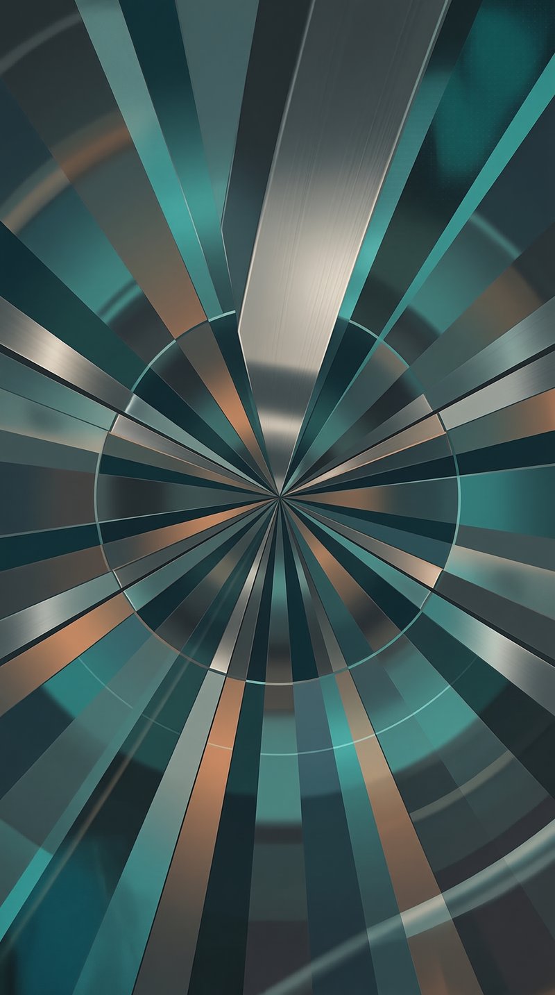 Abstract Radial Metal Pattern