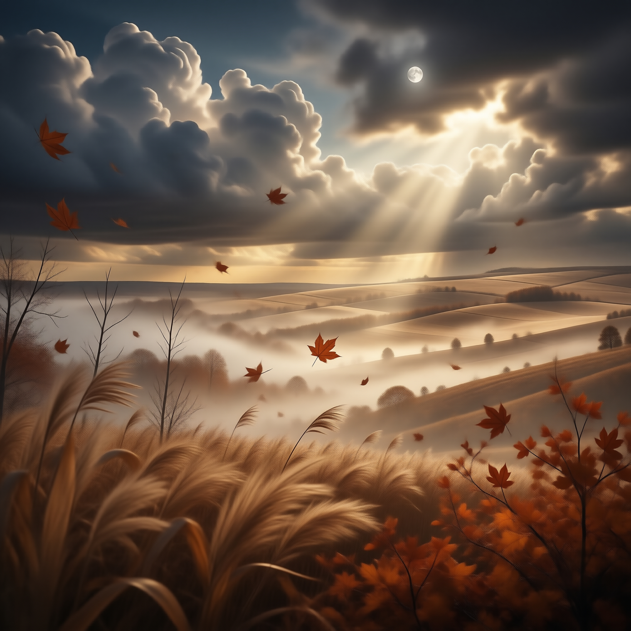 Autumn Misty Hills