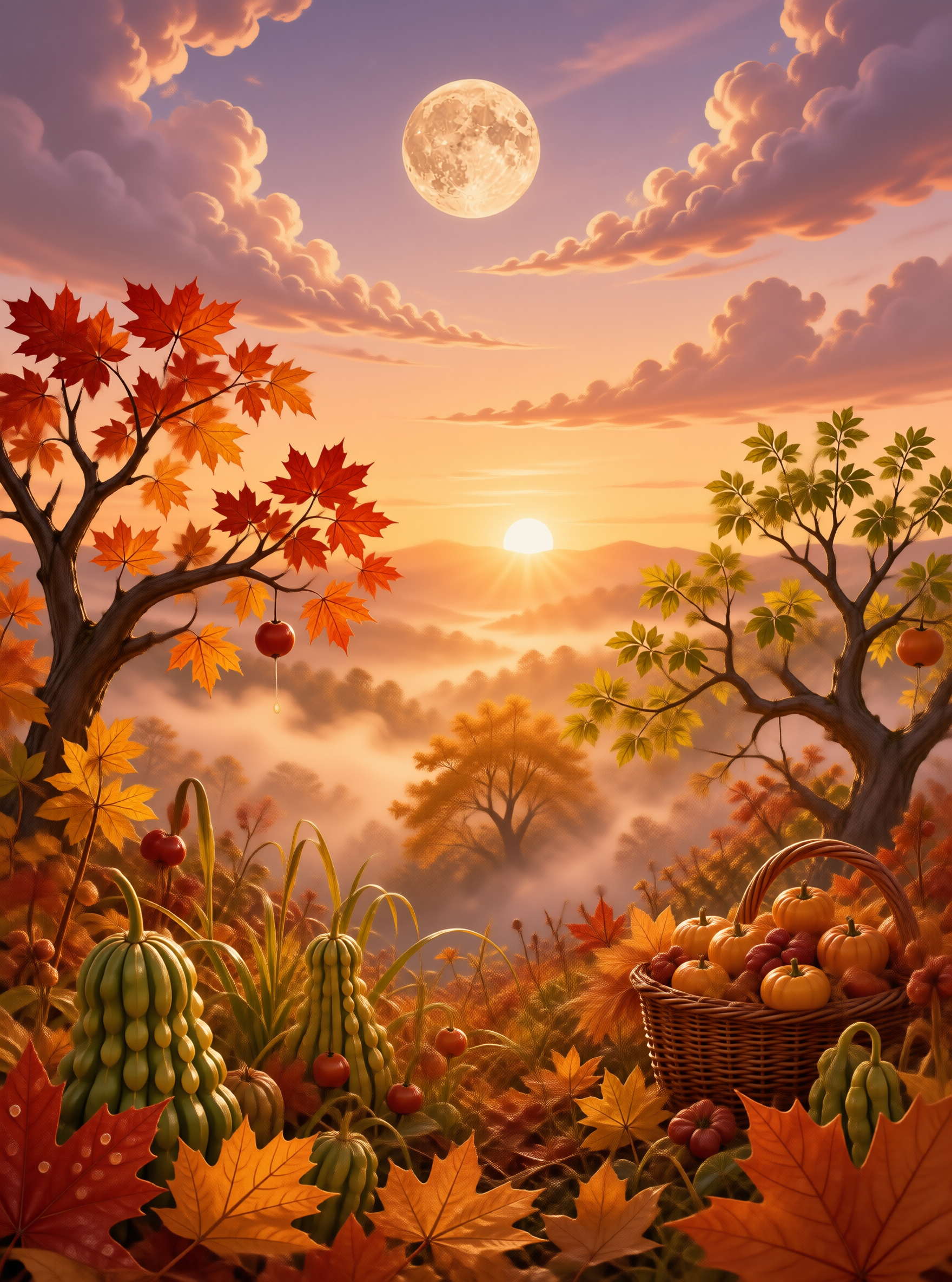 Autumn Harvest Landscape