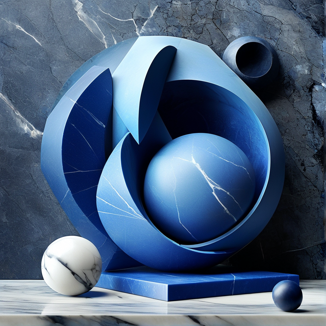 Abstract Blue Geometry