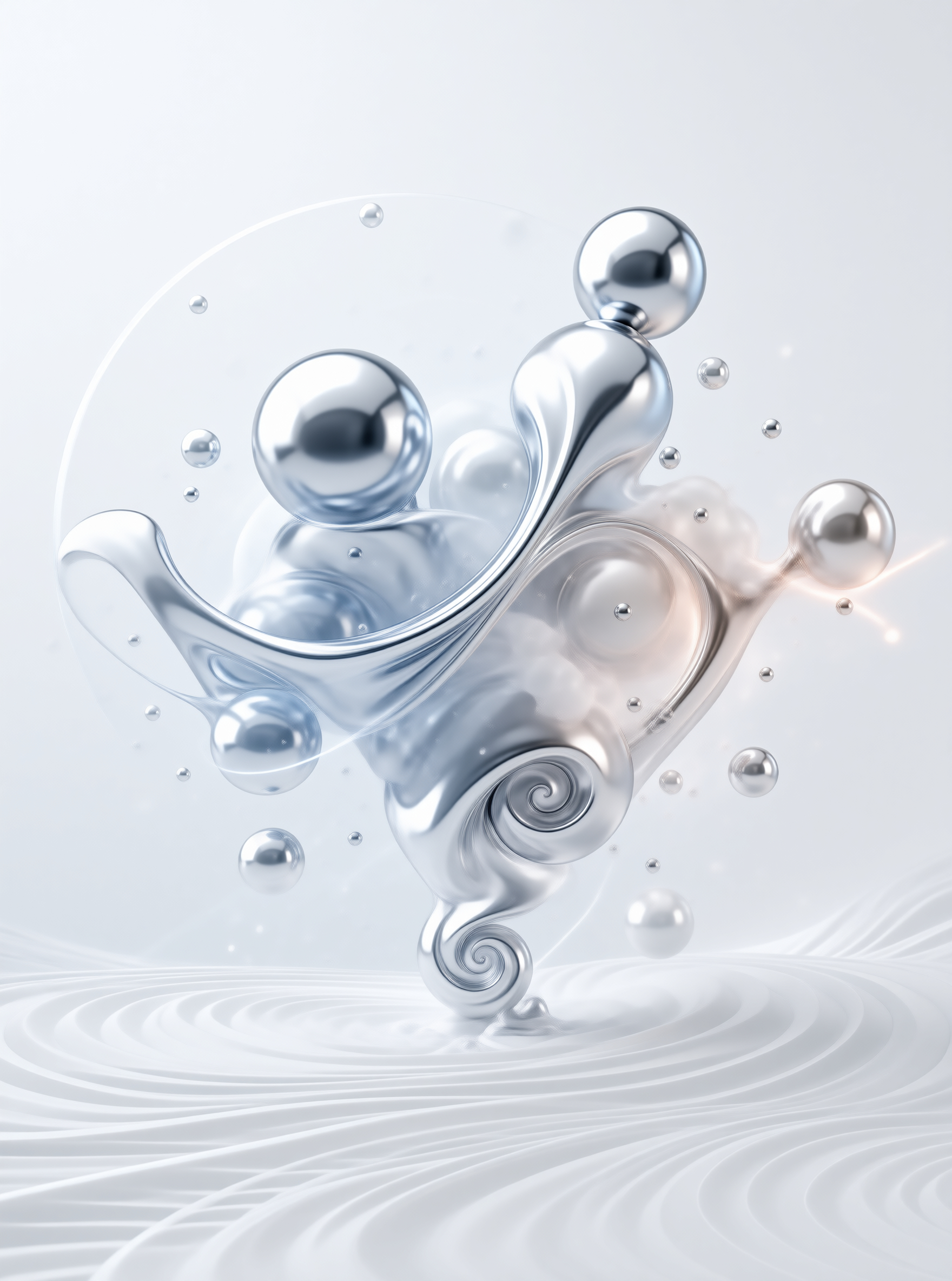 Liquid Chrome Abstract Sculpture