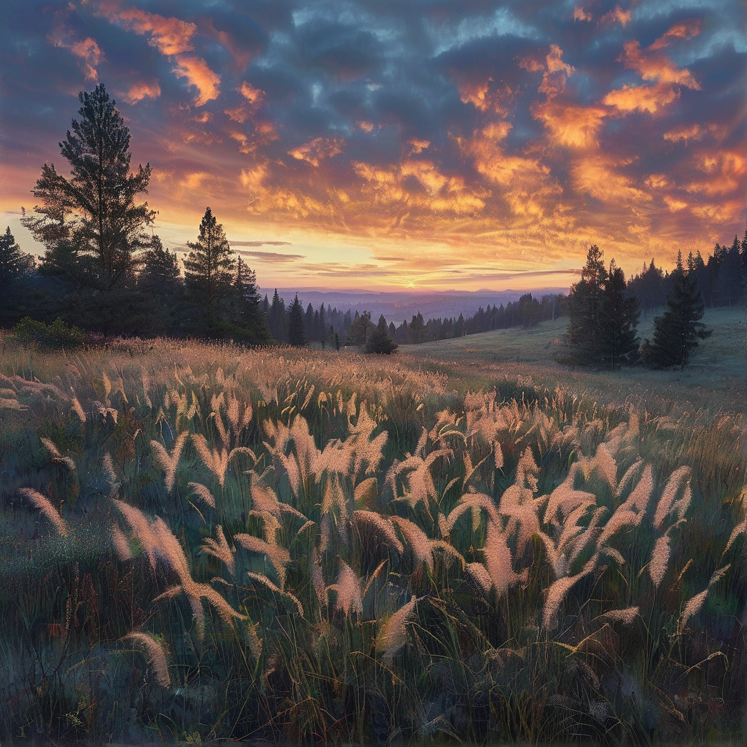 Alpine Meadow Sunset