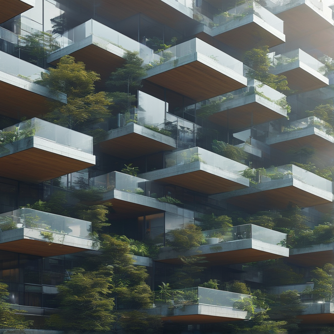 Modern Vertical Garden Building