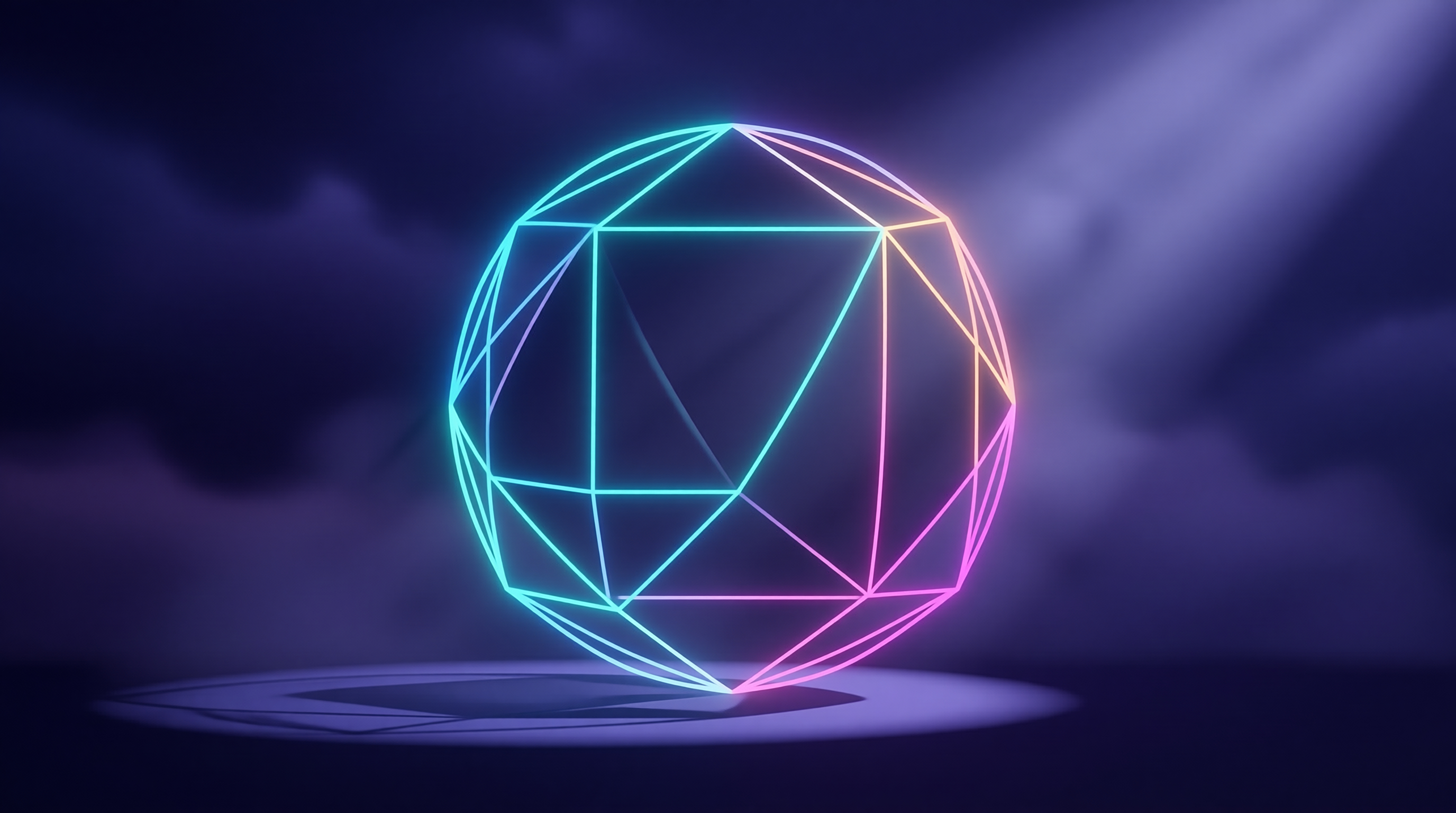 Glowing Geometric Sphere