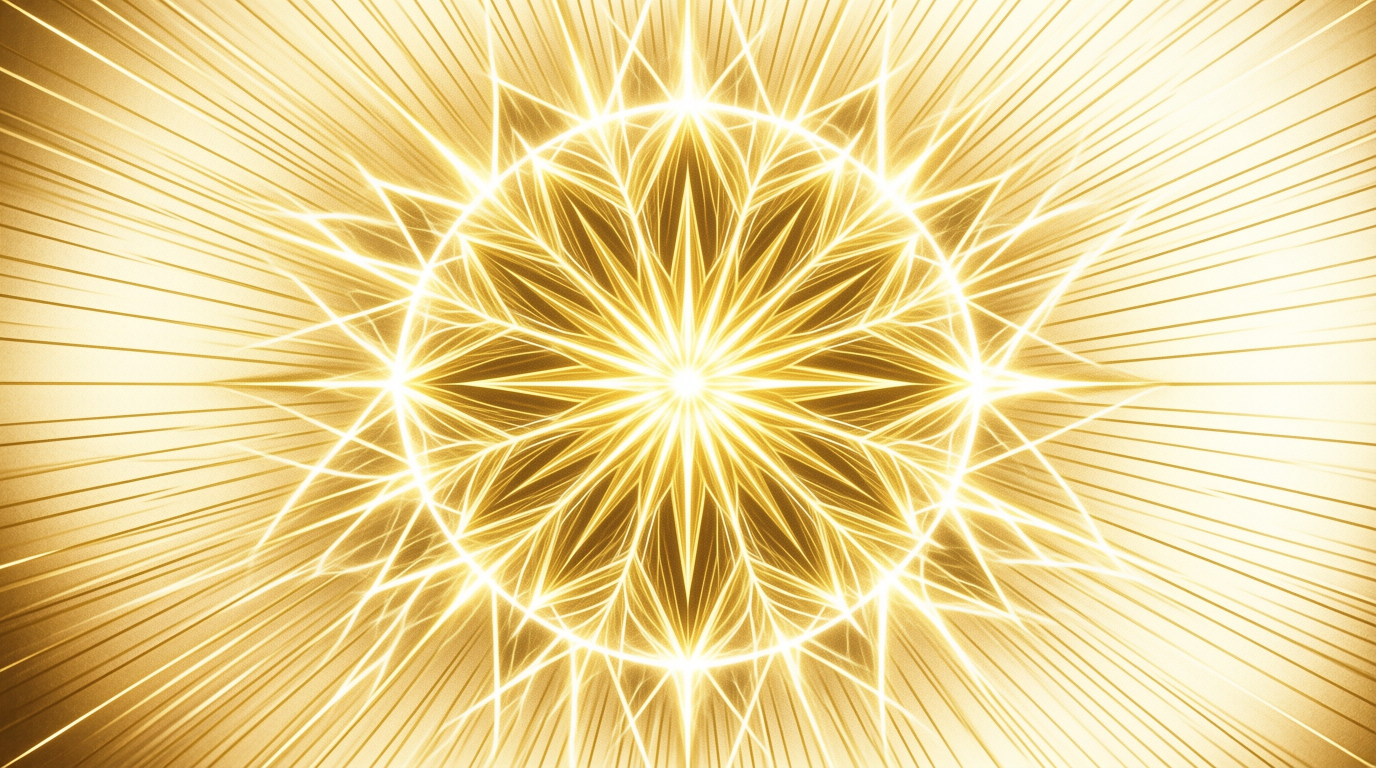 Golden Mandala Light Burst