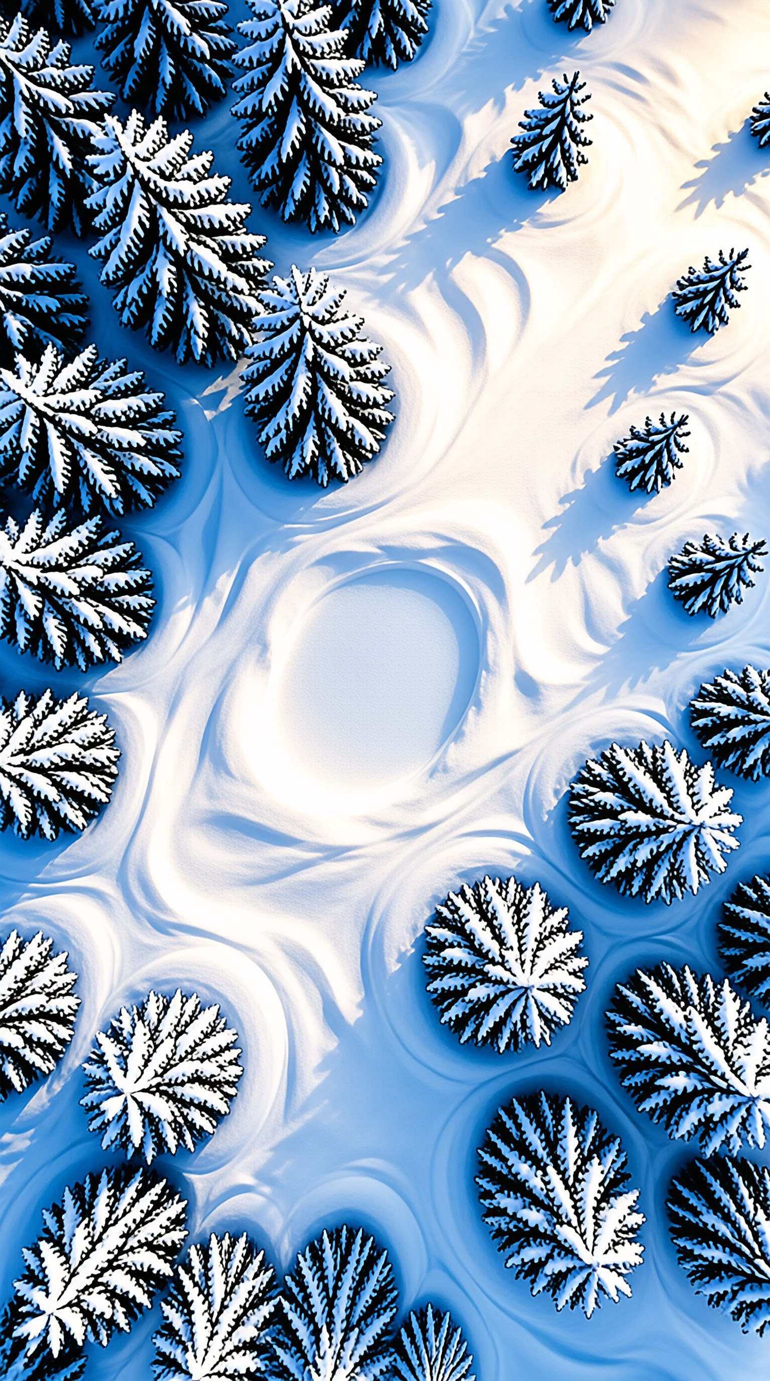 Abstract Snowy Coral Field