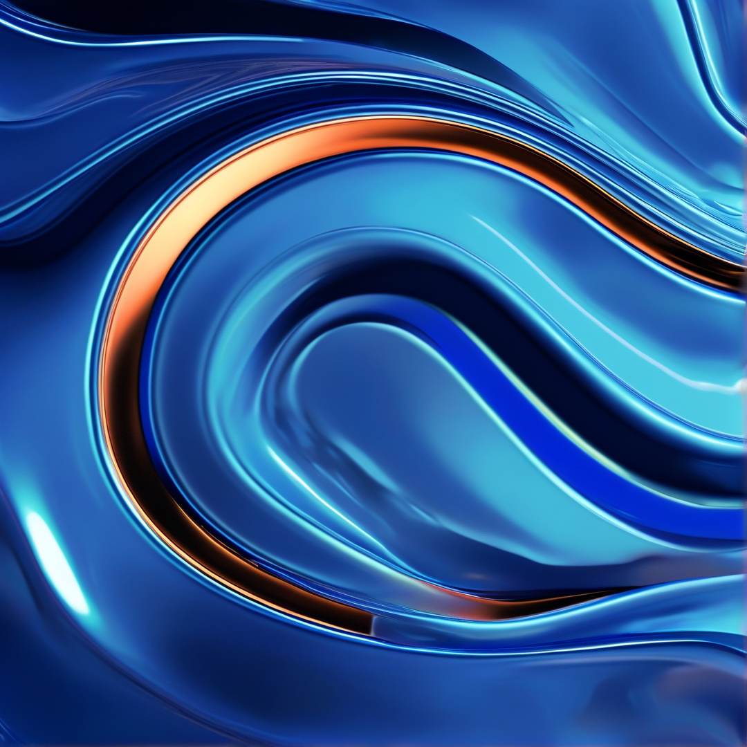 Abstract Blue Liquid Flow