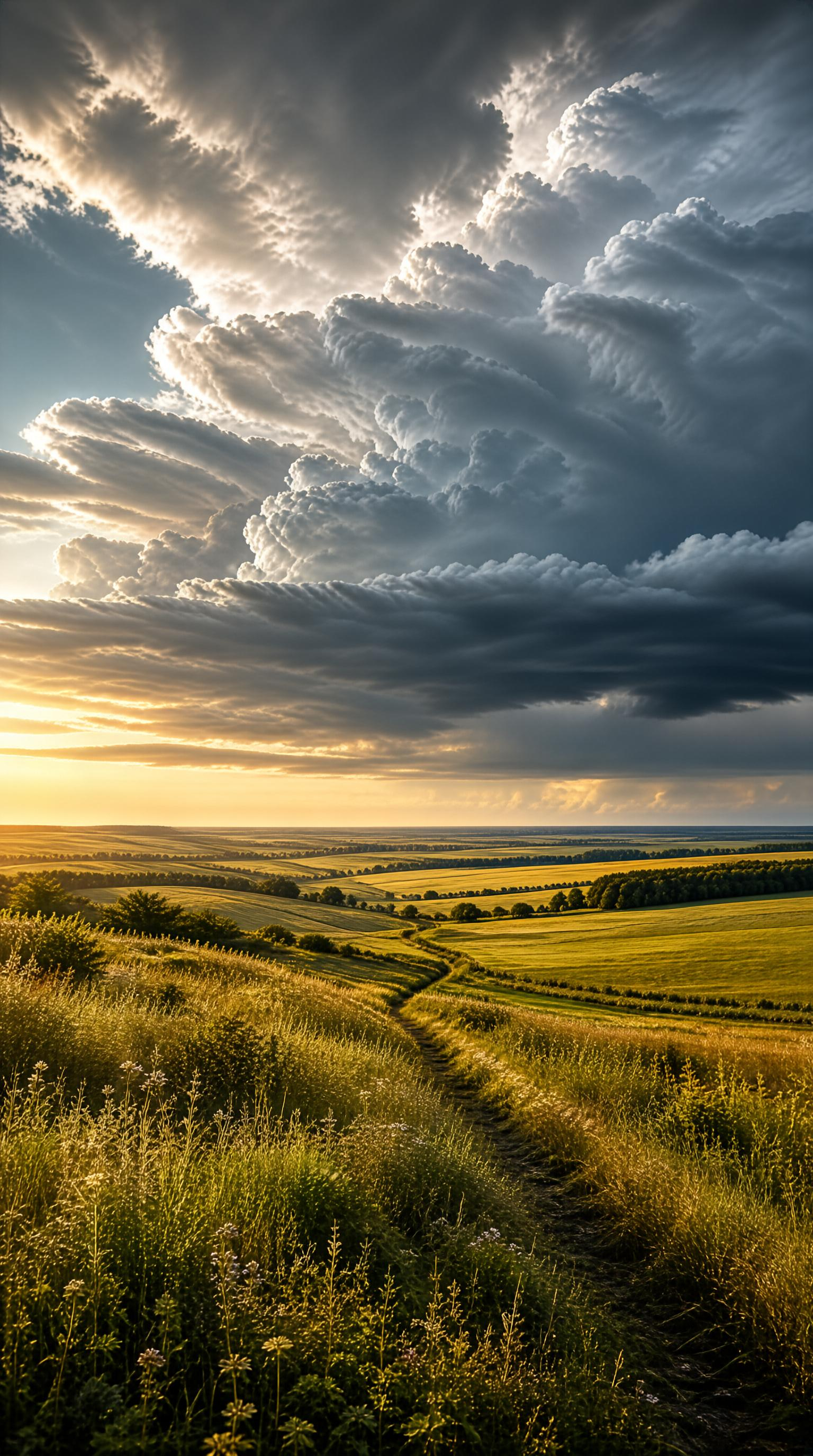 Sunset Over Countryside