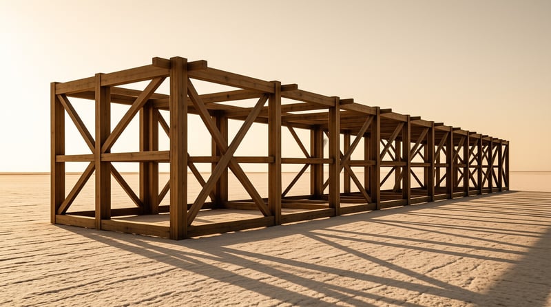 Wooden Frame in Desert