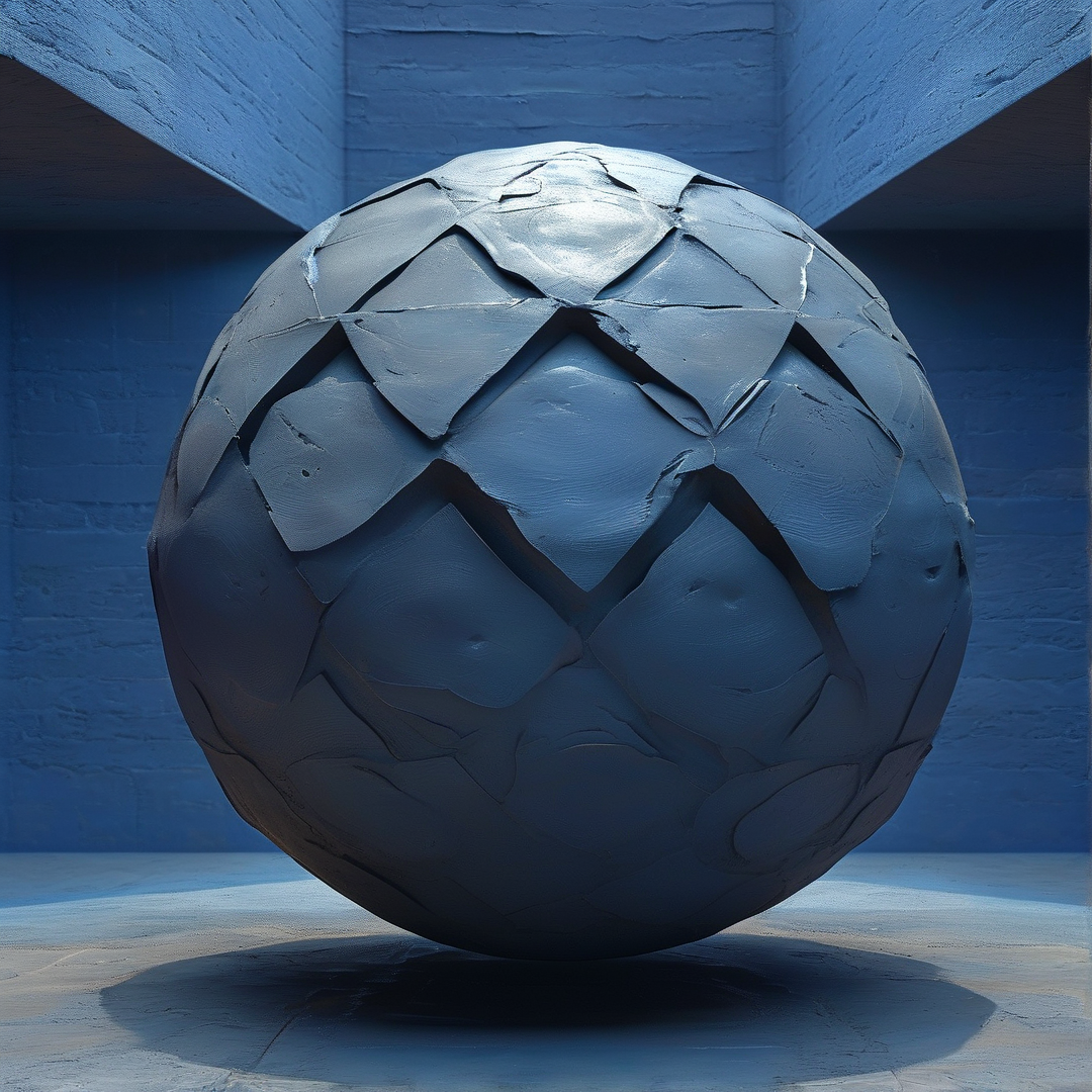 Blue Textured Sphere
