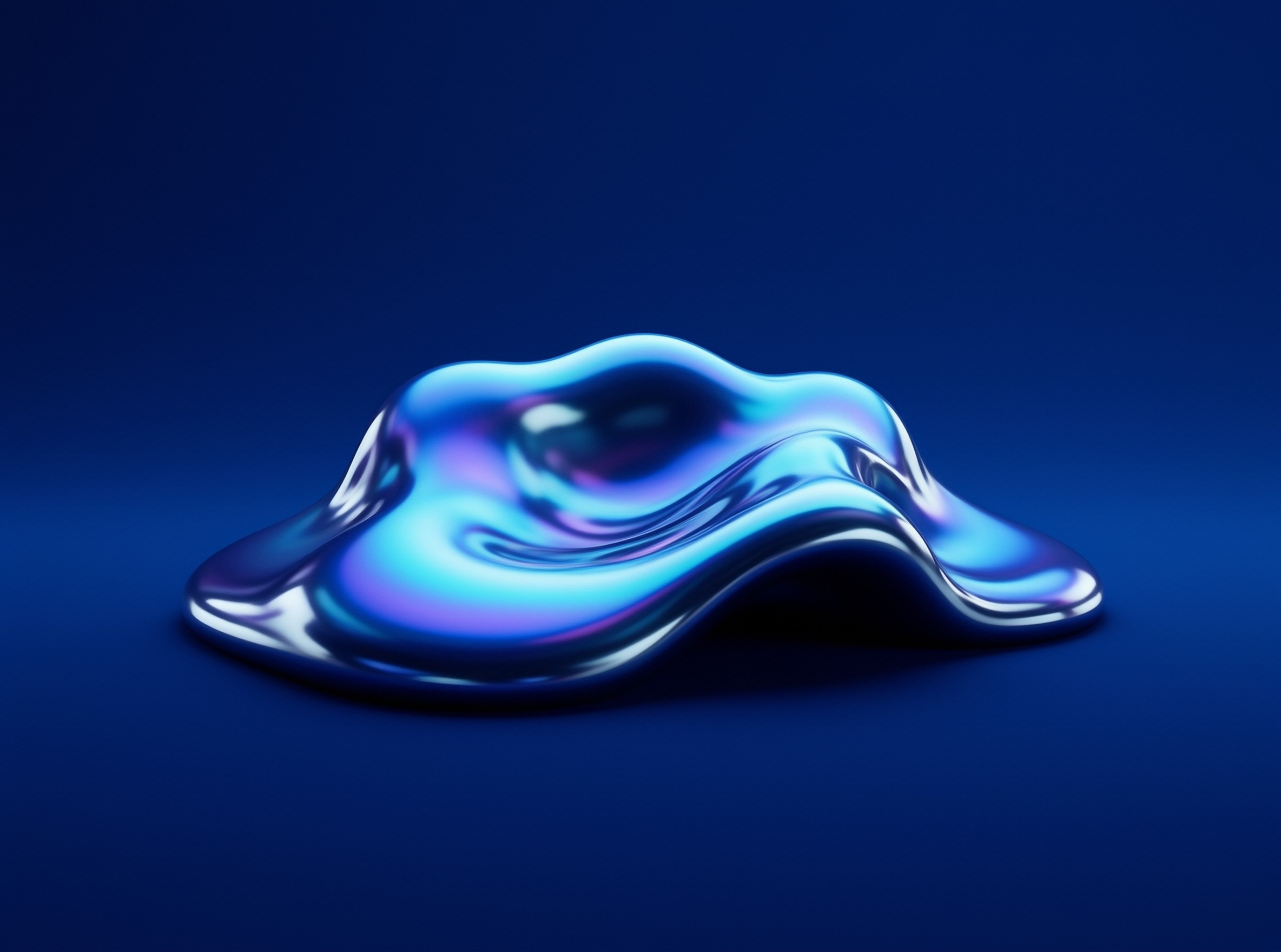 Shiny Liquid Metal Blob