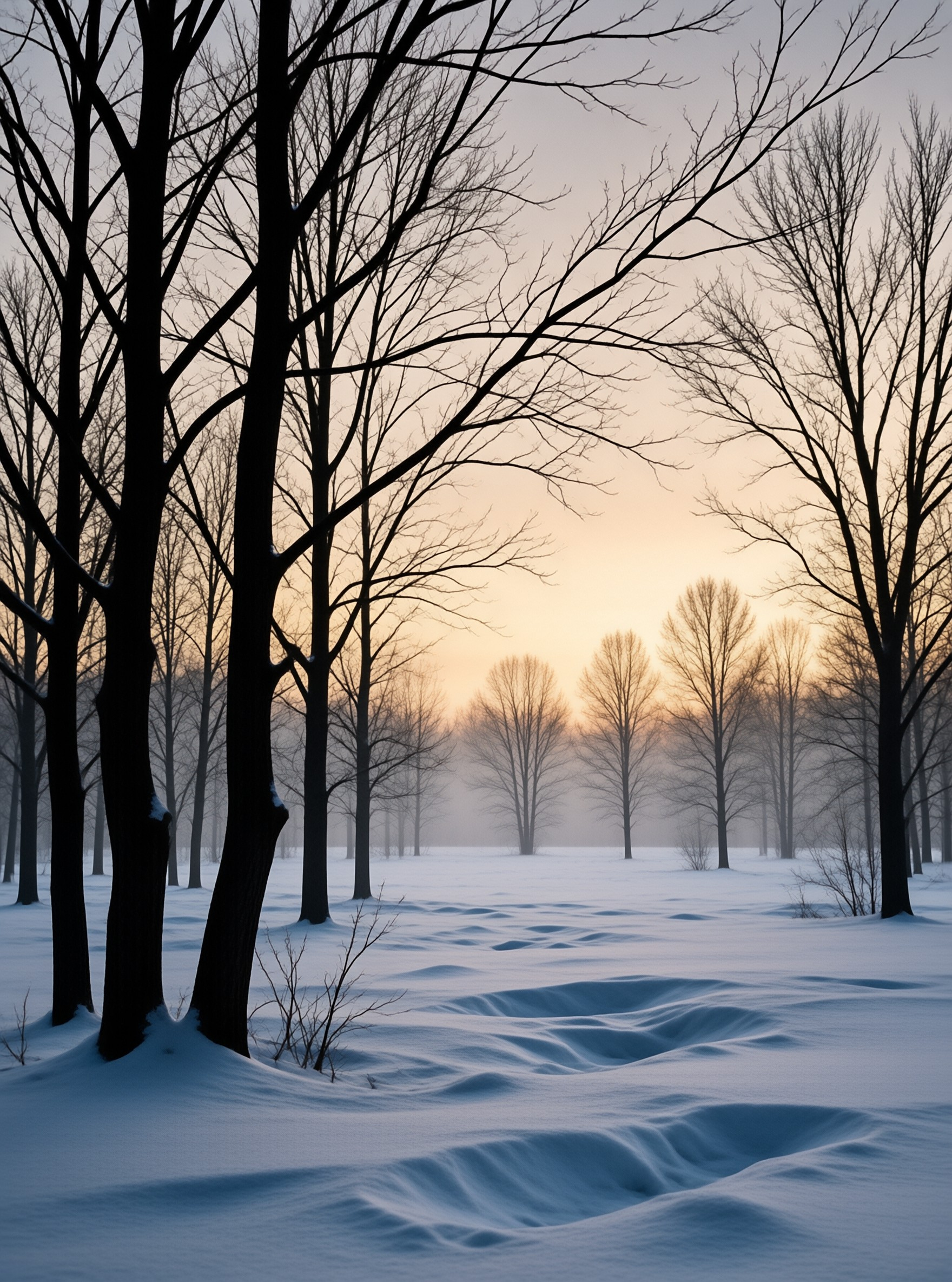Winter Forest at Dawn